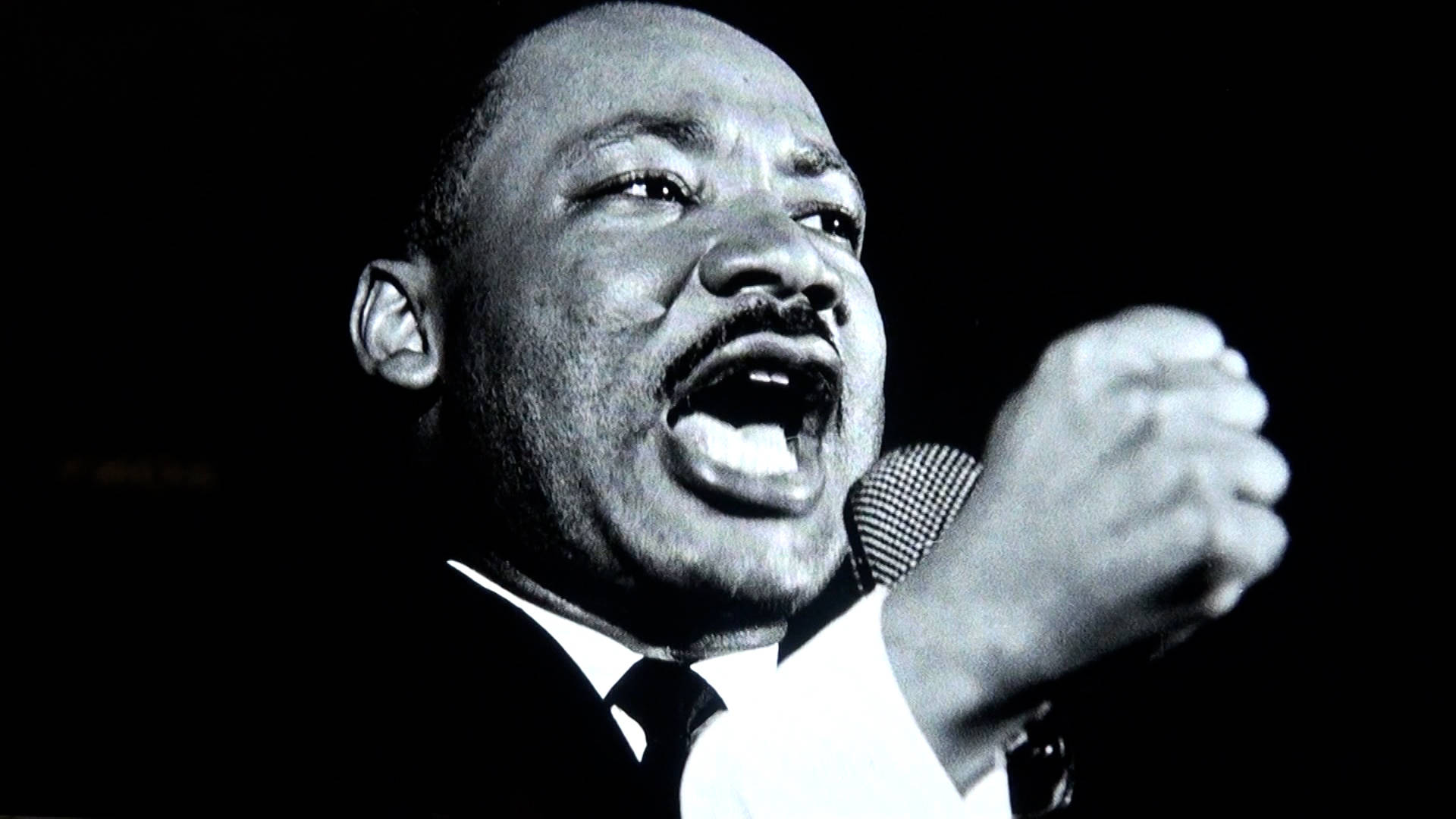 Martin Luther King Jr, speech, microphone, Full HD Desktop Wallpaper