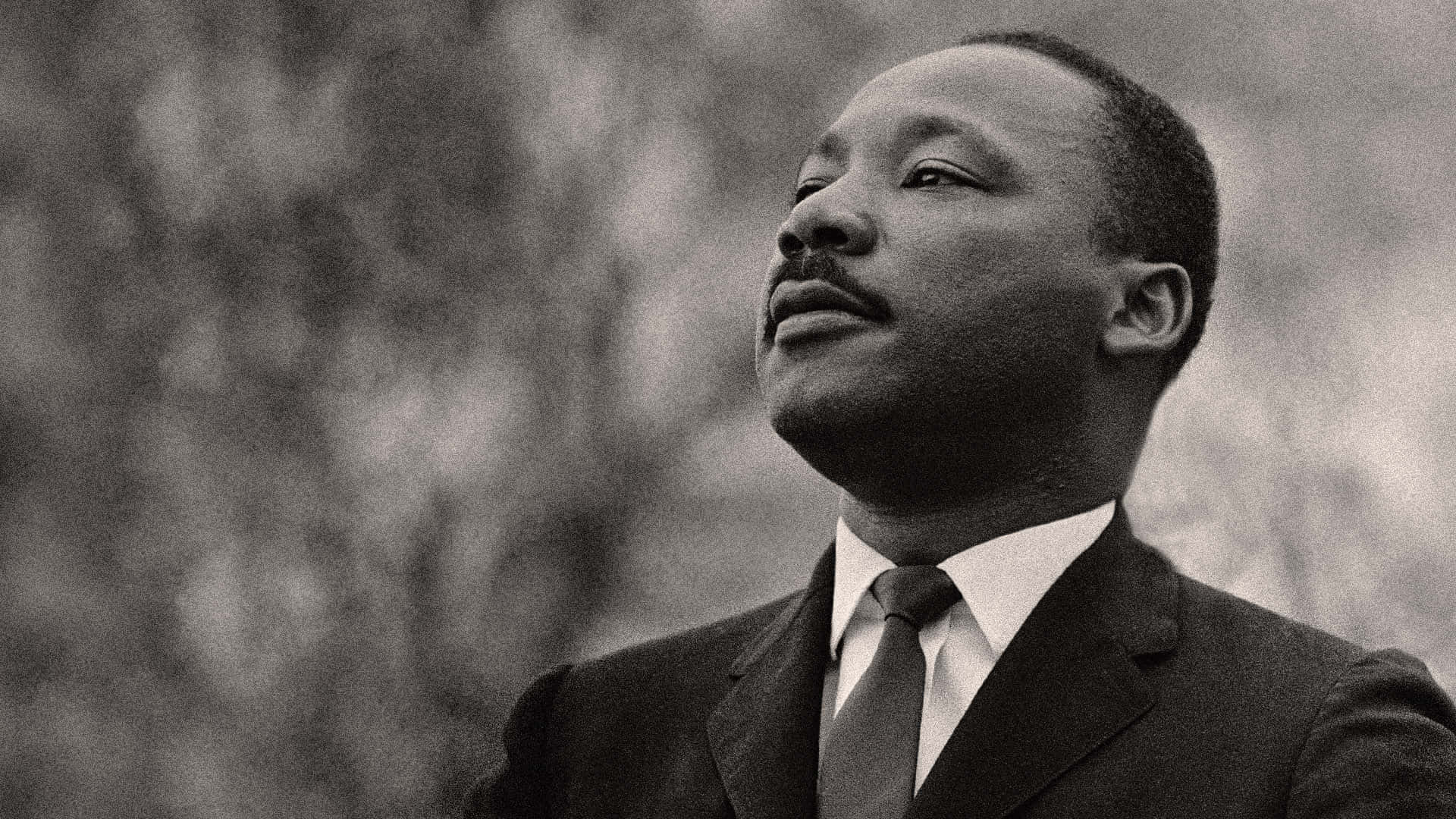 Martin Luther King Jr, black and white, portrait, Full HD Desktop Wallpaper