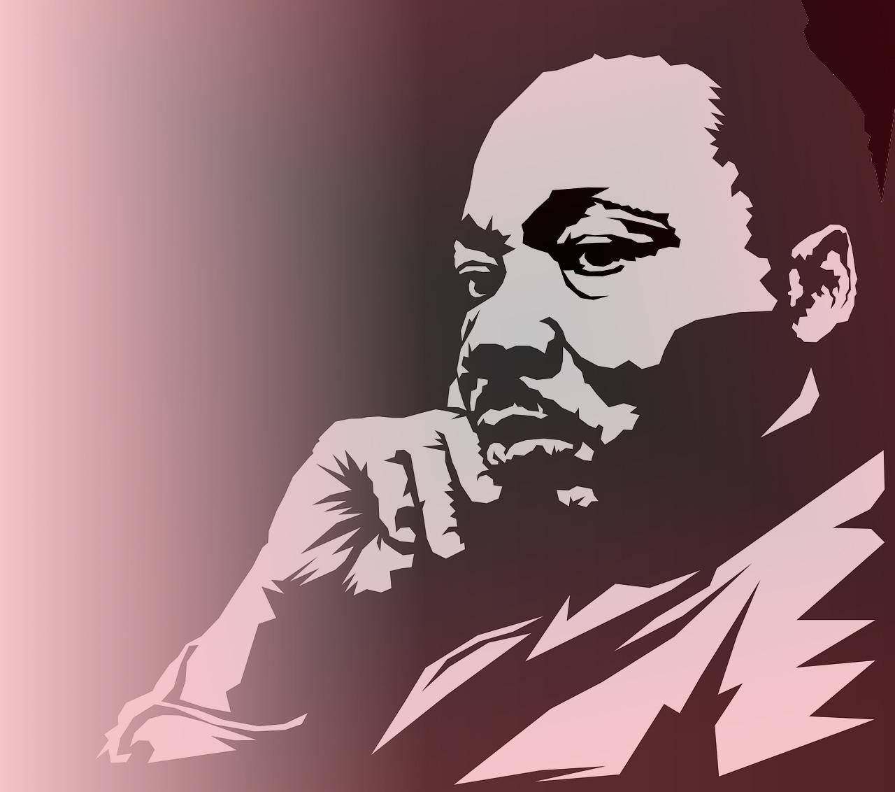 Martin Luther King Jr., digital gradient art, soft pink and maroon gradient background, HD Desktop Wallpaper