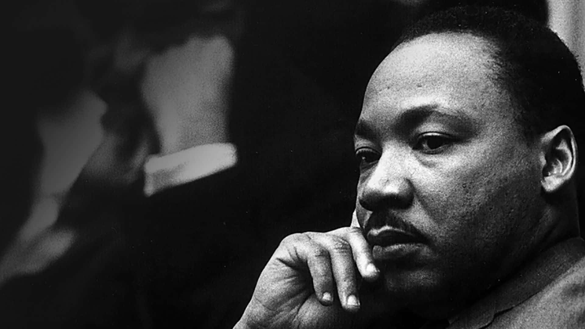 Martin Luther King Jr., black and white, close-up portrait, Full HD Desktop Wallpaper