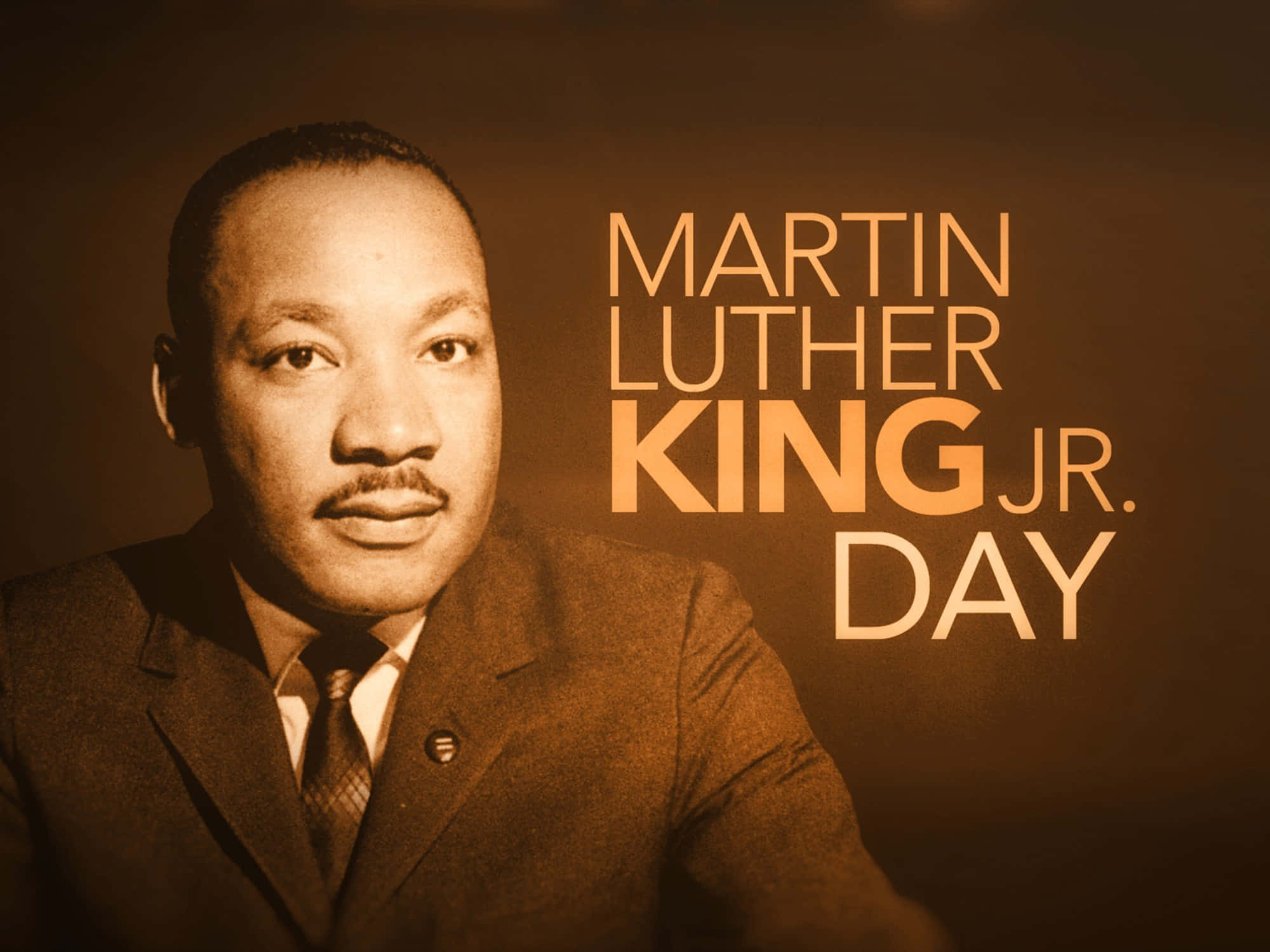 Martin Luther King Jr, sepia tones, bold text, Full HD Desktop Wallpaper