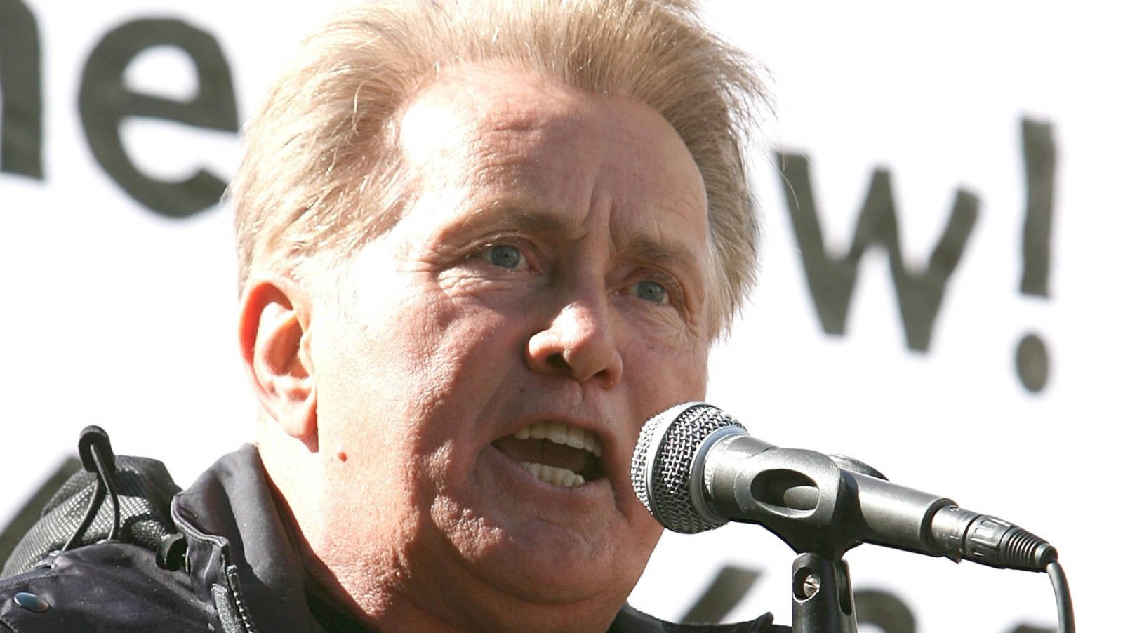 Martin Sheen, blond hair, microphone, HD Desktop Wallpaper