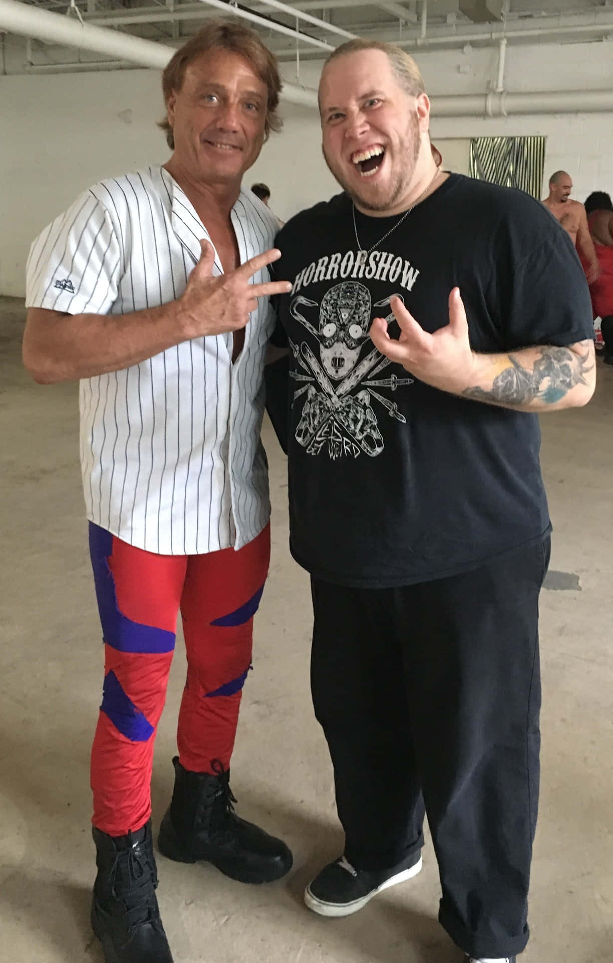 Marty Jannetty, pinstripe shirt, red blue pants, Full HD Phone Wallpaper
