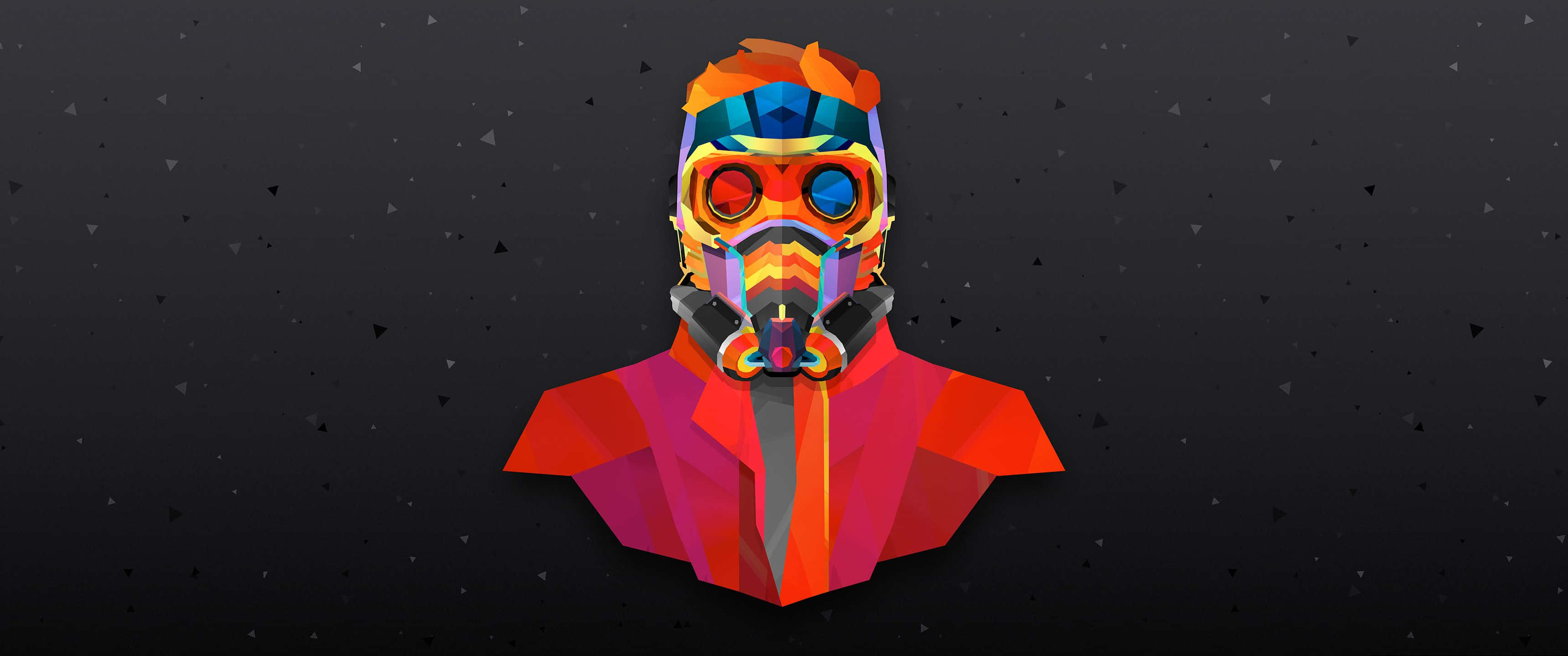 Marvel, low-poly, masked figure, 2K Desktop Wallpaper