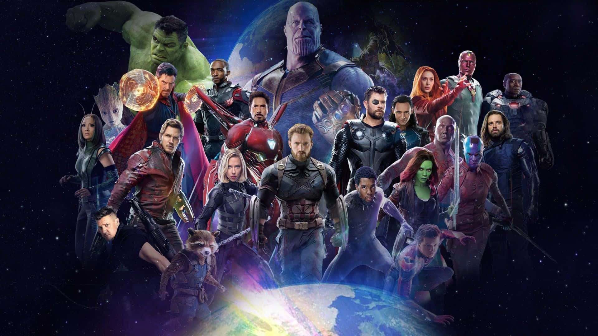 Marvel, Earth, cosmic gathering, Full HD Desktop Wallpaper