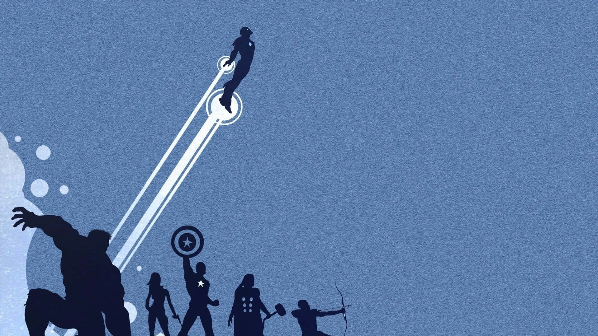 Marvel, superheroes, blue background, Full HD Desktop Wallpaper