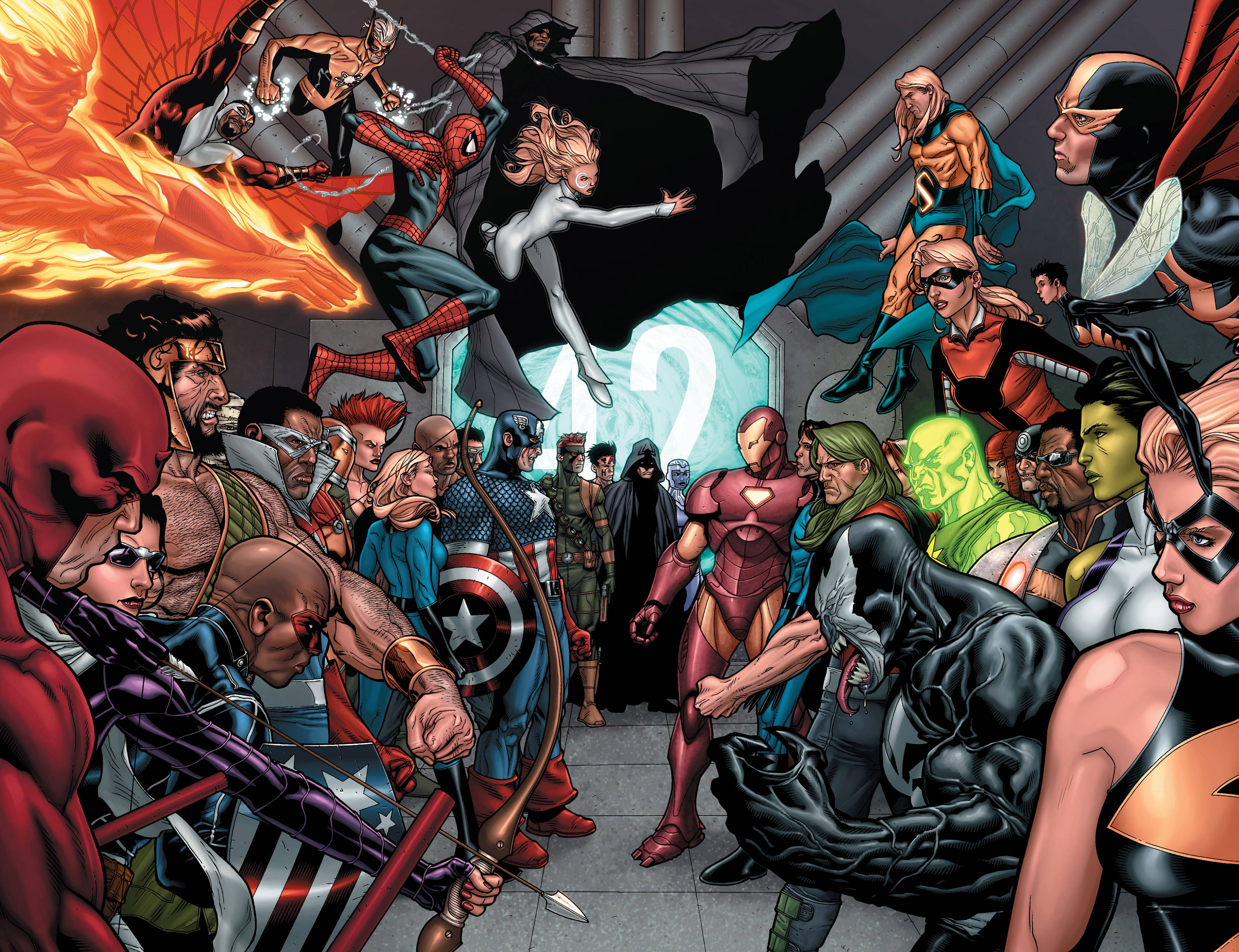 Marvel, comic book illustration, superheroes, 4K Desktop Wallpaper