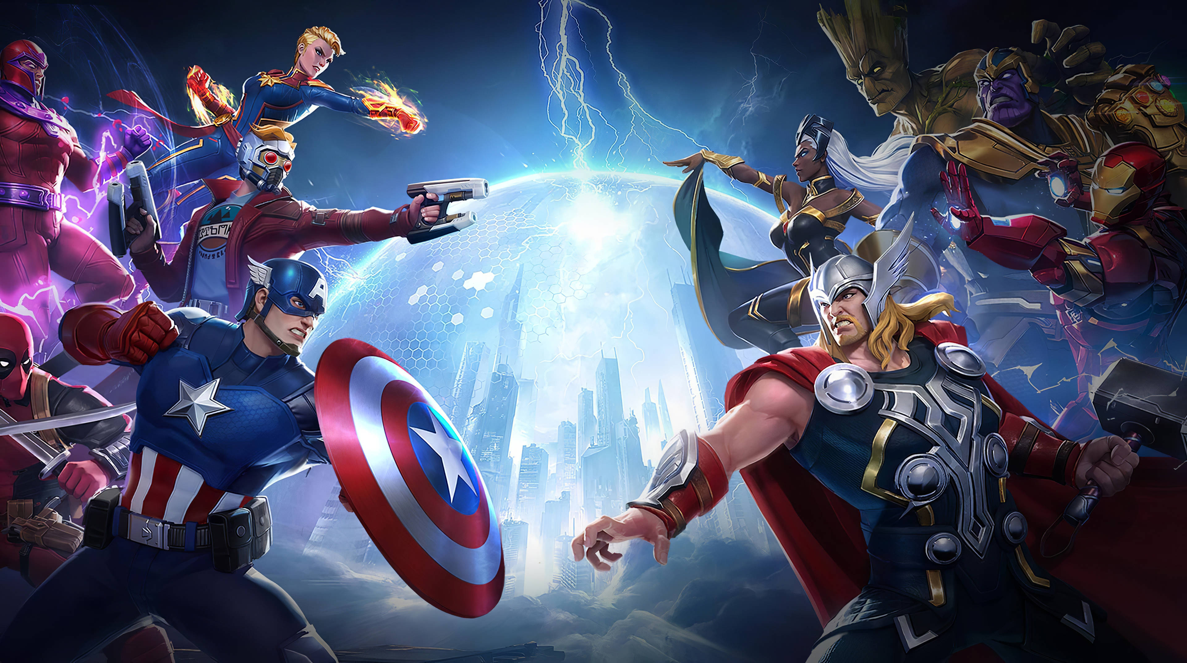 Marvel, 4K, digital cartoon, 4K Desktop Wallpaper