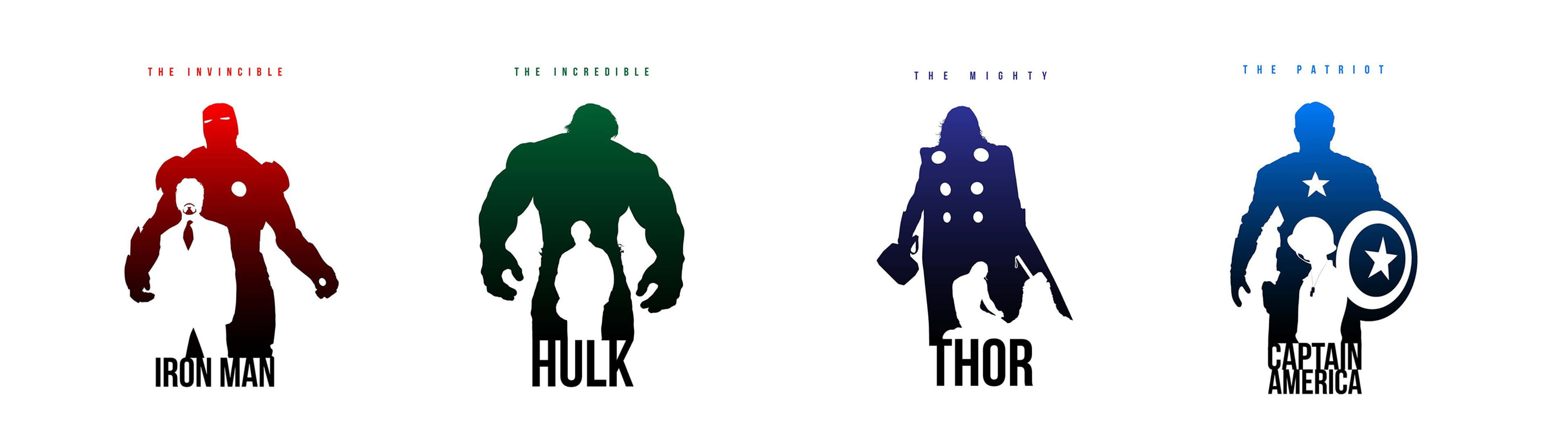 Avengers, silhouettes, red, 4K Desktop Wallpaper