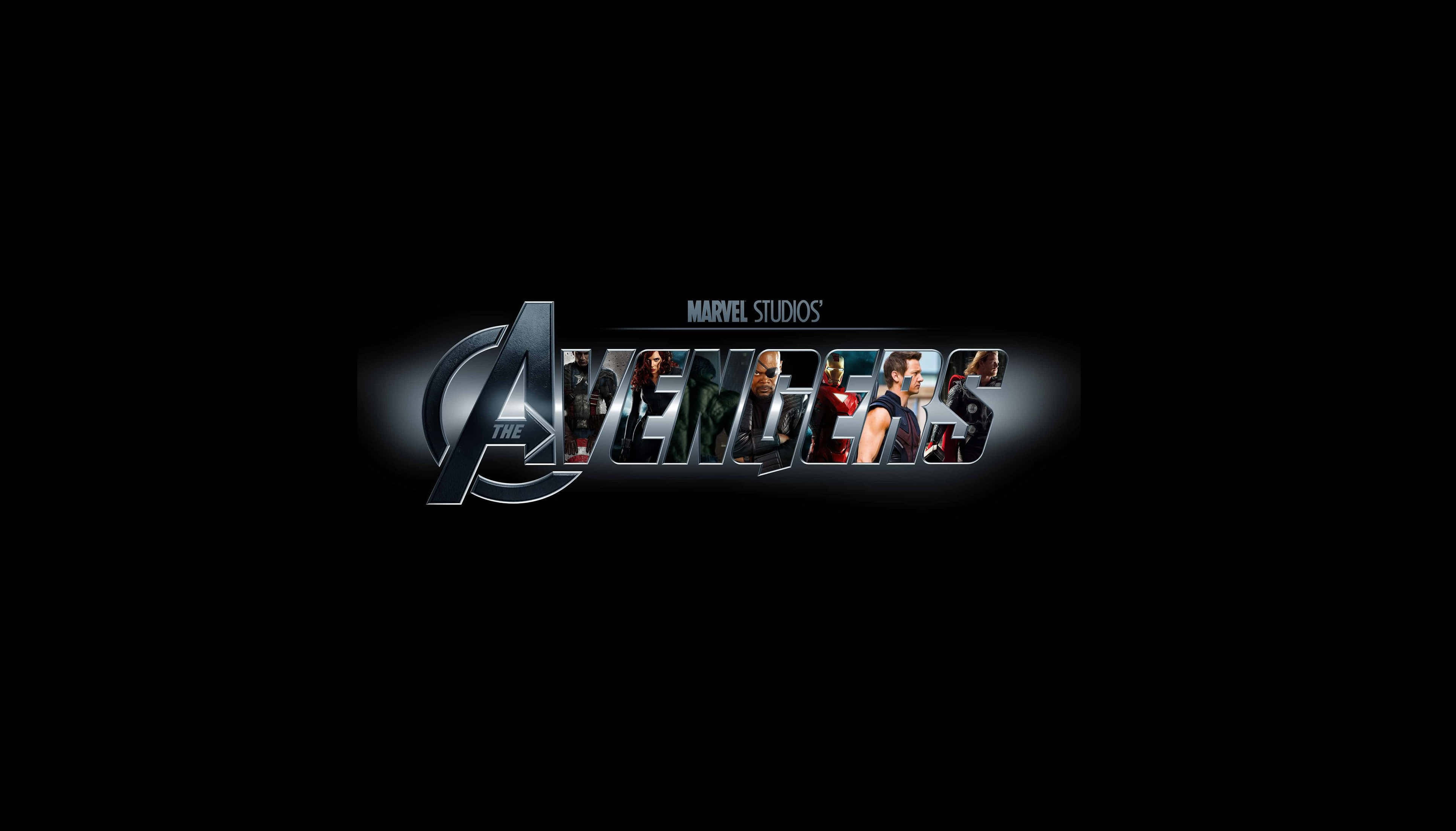 Marvel Avengers, logo, glows, 4K Desktop Wallpaper