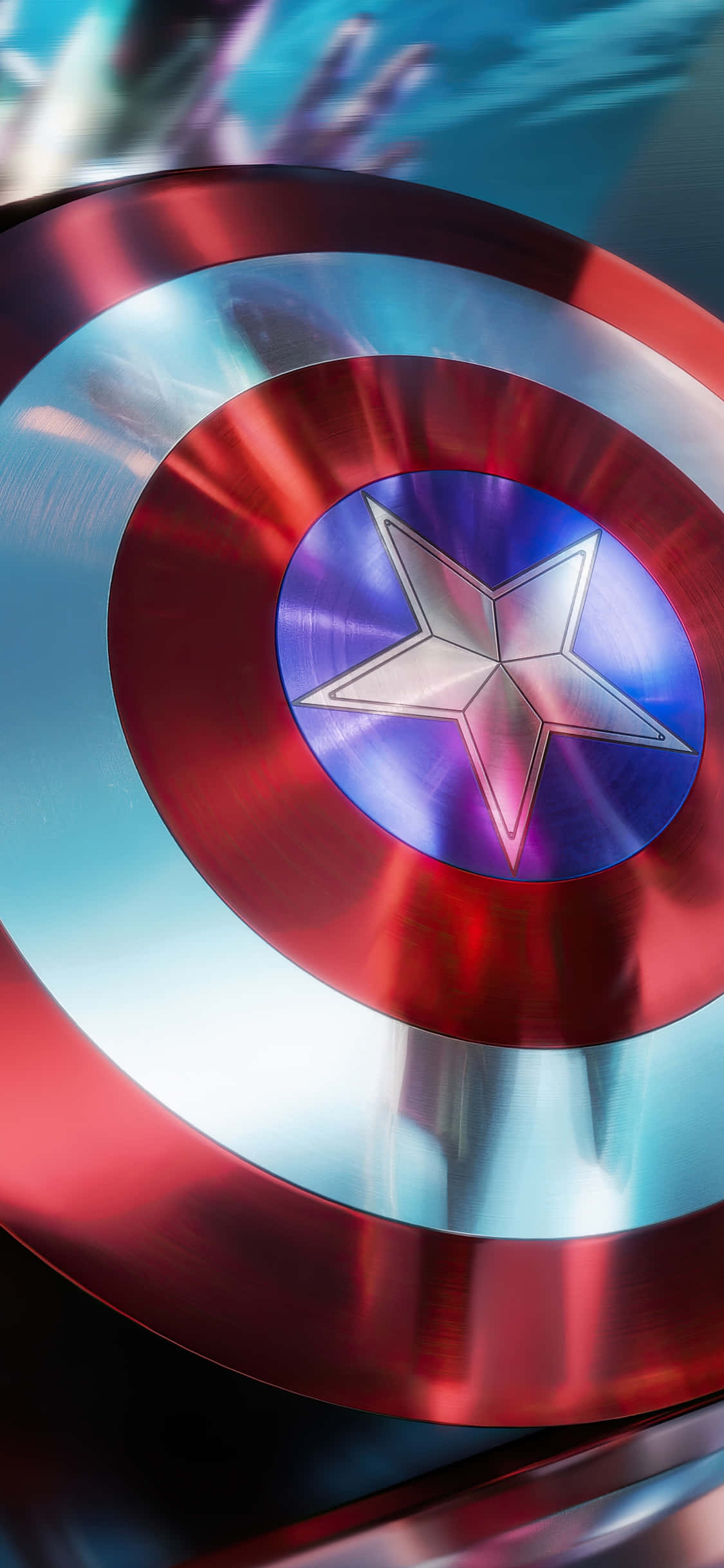 Captain America, shield, red white and blue concentric rings, Full HD Phone Wallpaper