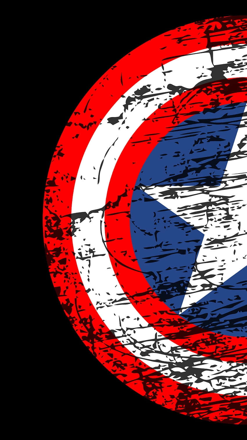 Captain America, shield, red white and blue stripes, HD Phone Wallpaper
