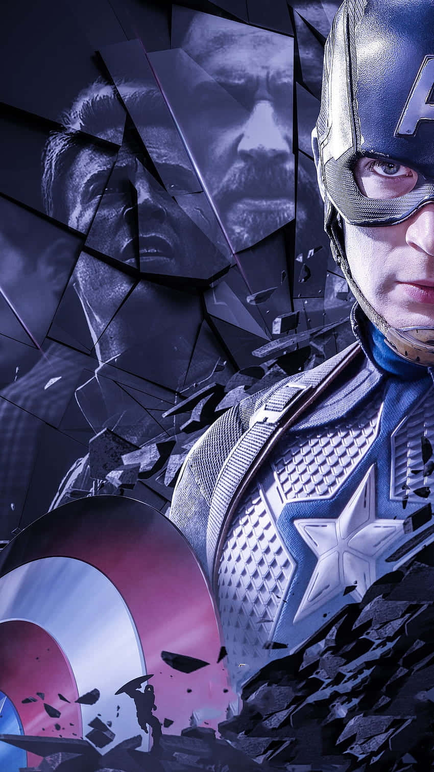 Captain America, shattered shield, full armor, HD Phone Wallpaper