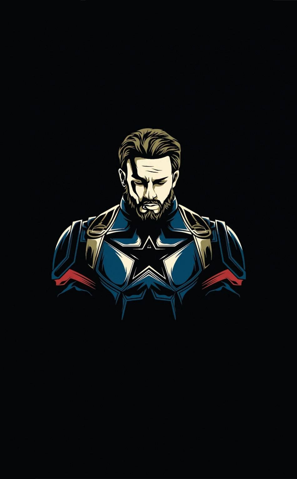 Captain America, stern expression, black background, HD Phone Wallpaper
