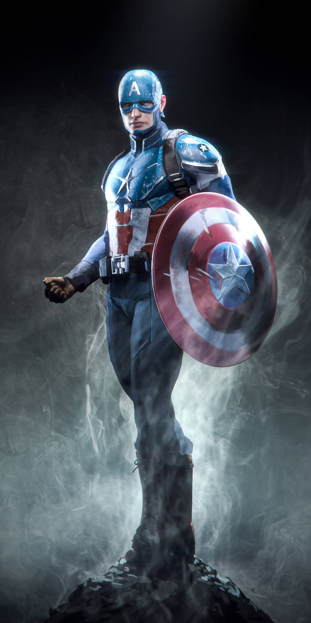 Captain America, Marvel, iconic shield, Full HD Phone Wallpaper