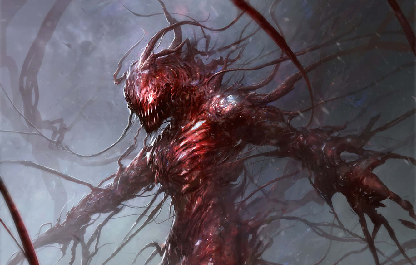 Marvel Carnage, red horror creature, writhing tendrils, HD Desktop Wallpaper