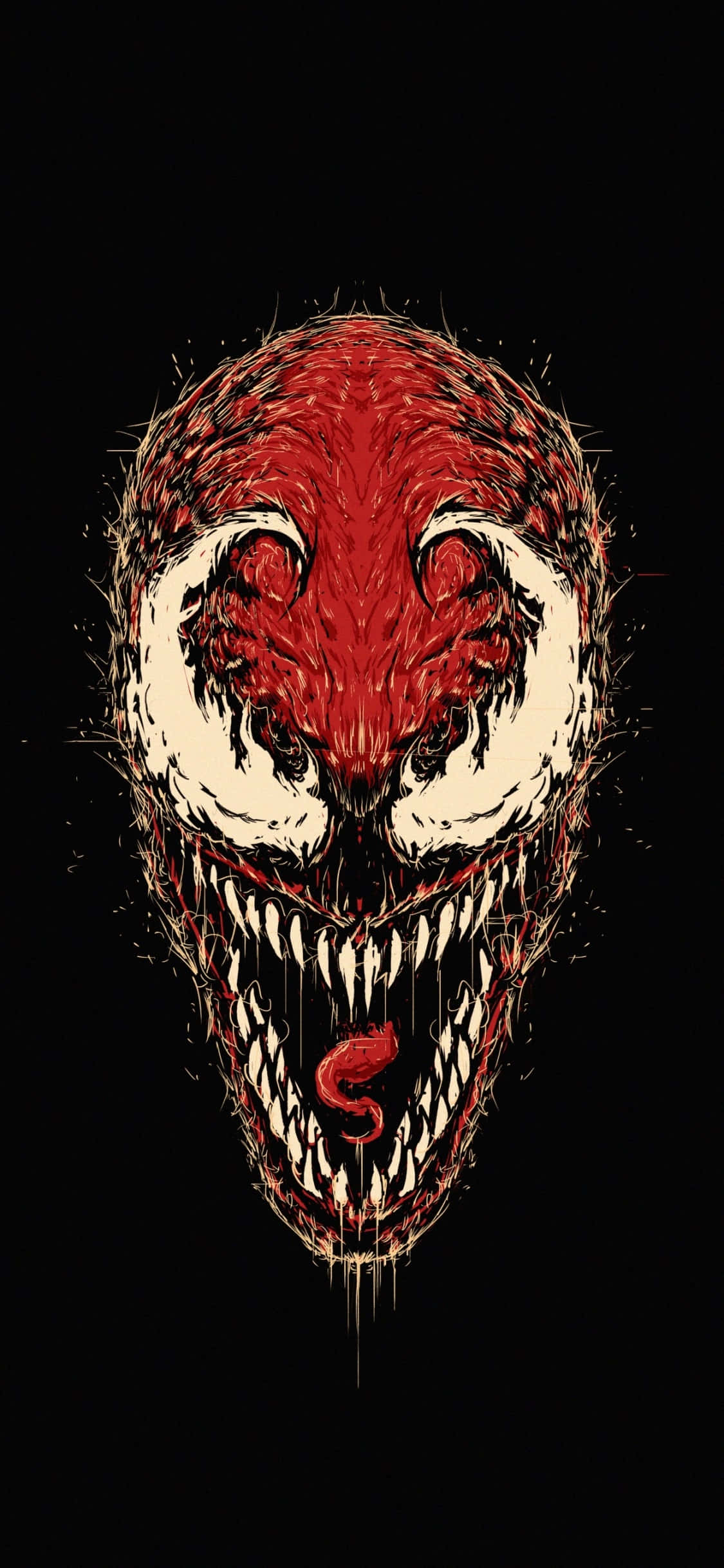 Marvel Carnage, red and black, sharp teeth, Full HD Phone Wallpaper