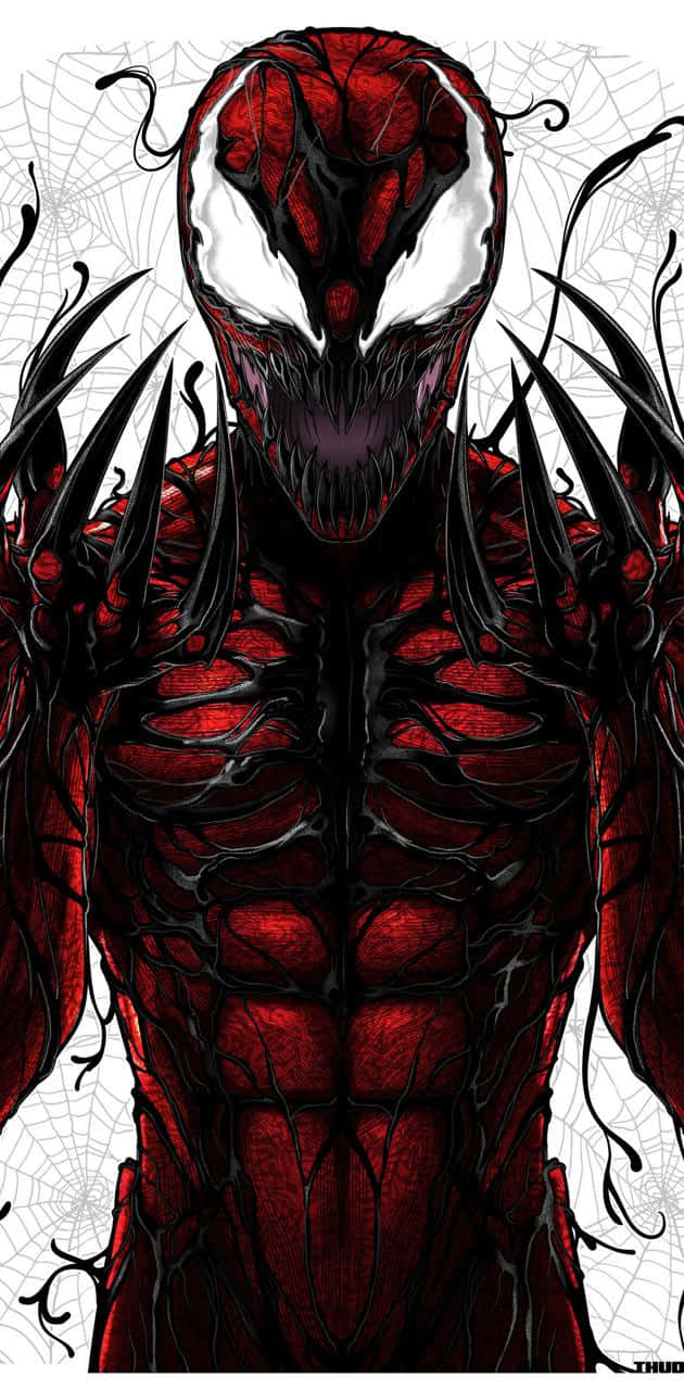 Marvel Carnage, red and black symbiote, sharp claws, HD Phone Wallpaper