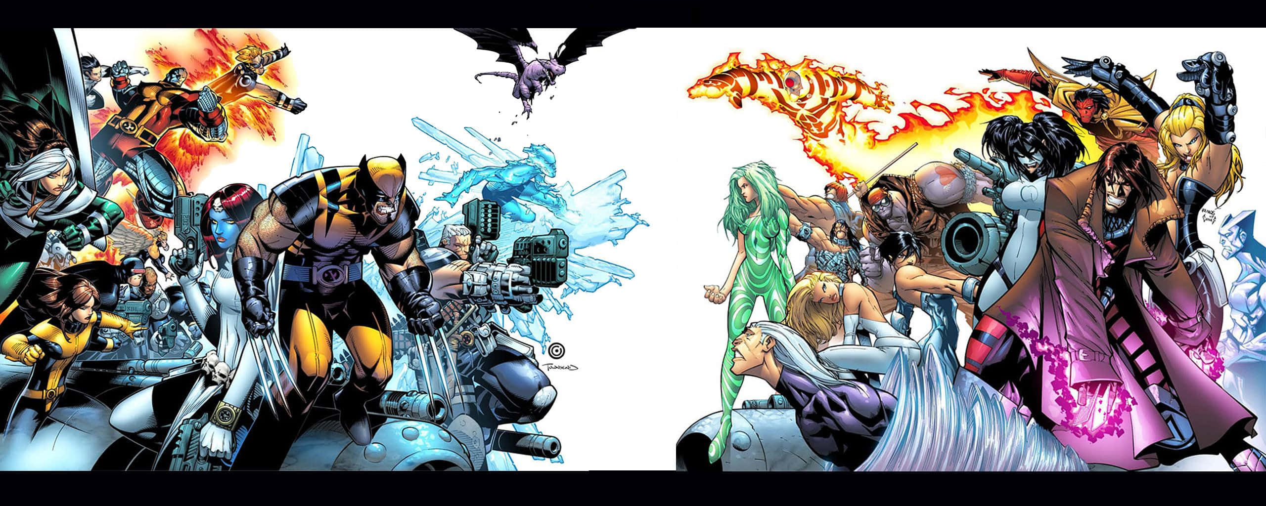 Marvel, dual screen, comic book, 2K Desktop Wallpaper