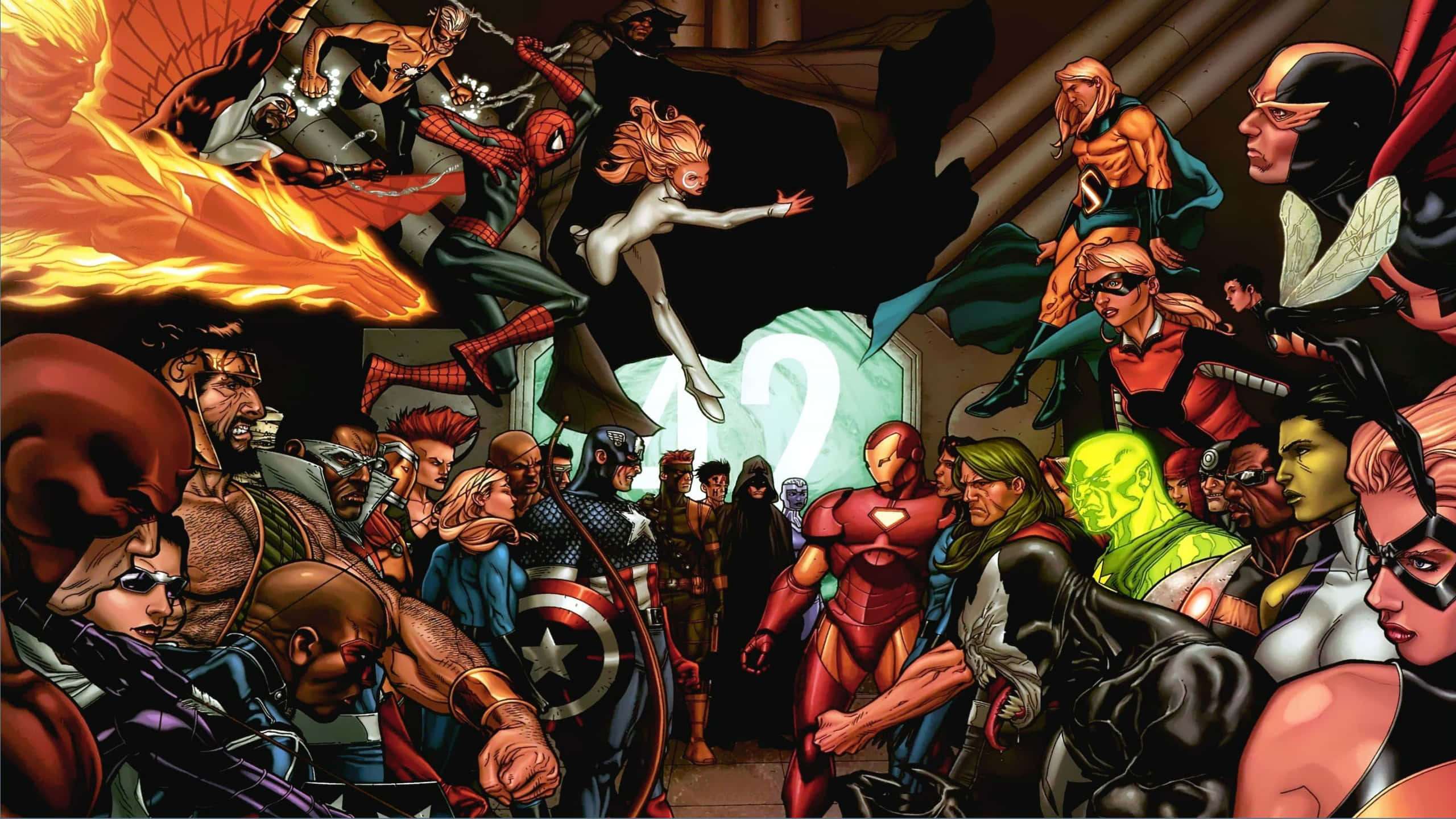 Marvel Comics, 2560x1440, comic book heroes, 2K Desktop Wallpaper