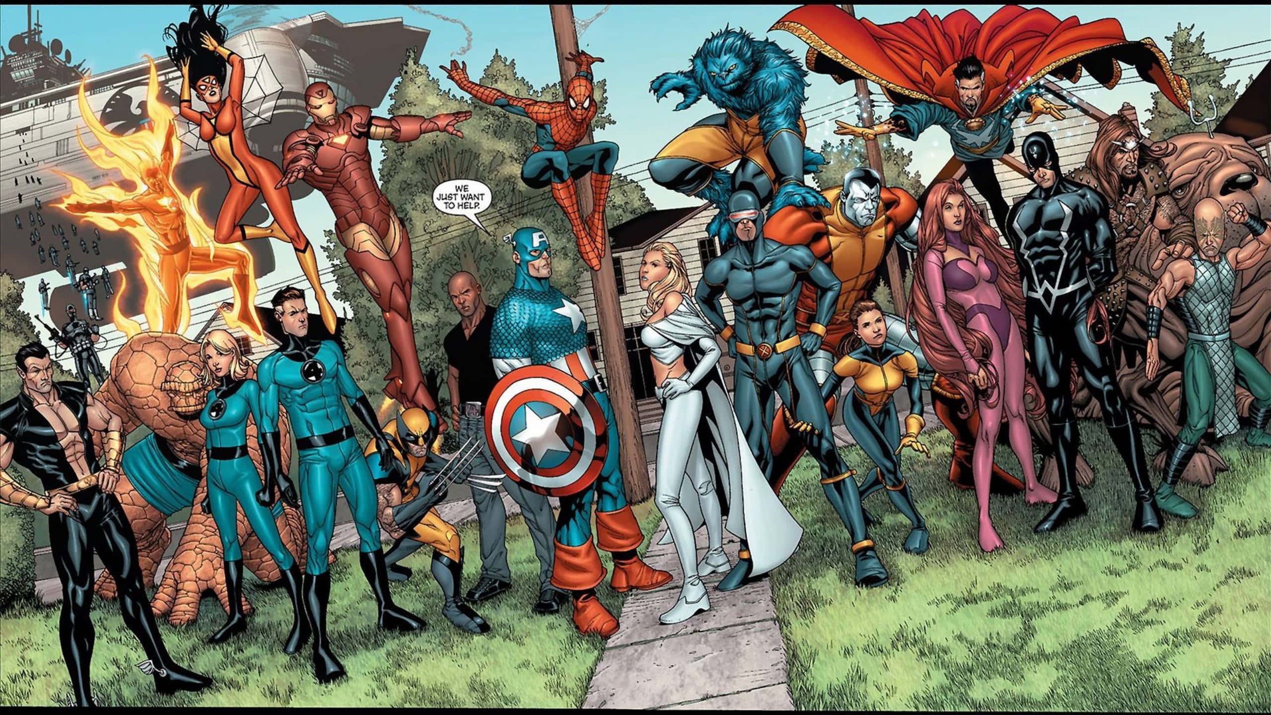 Marvel Comics, 2560x1440, superheroes, 2K Desktop Wallpaper