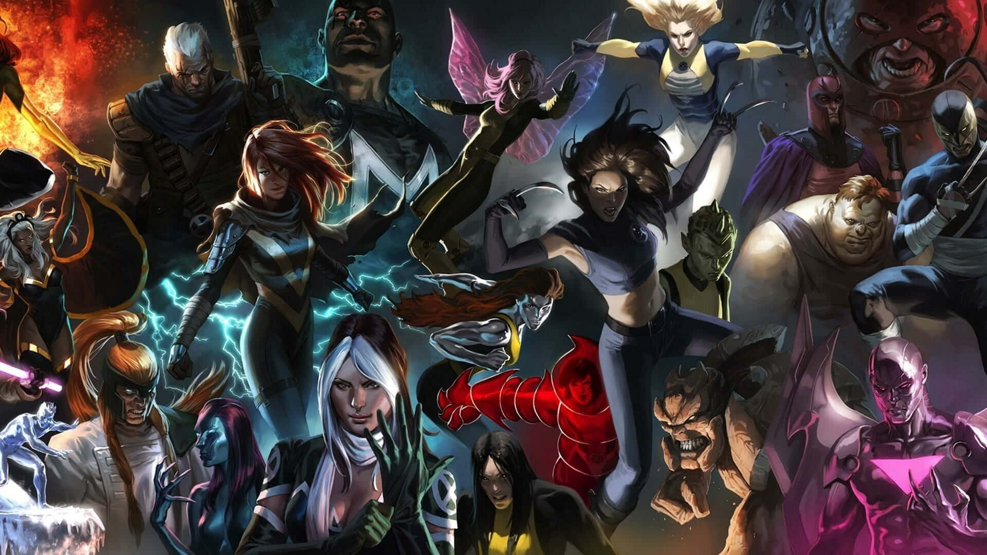 Marvel, Dual Screen, comic book heroes, Full HD Desktop Wallpaper