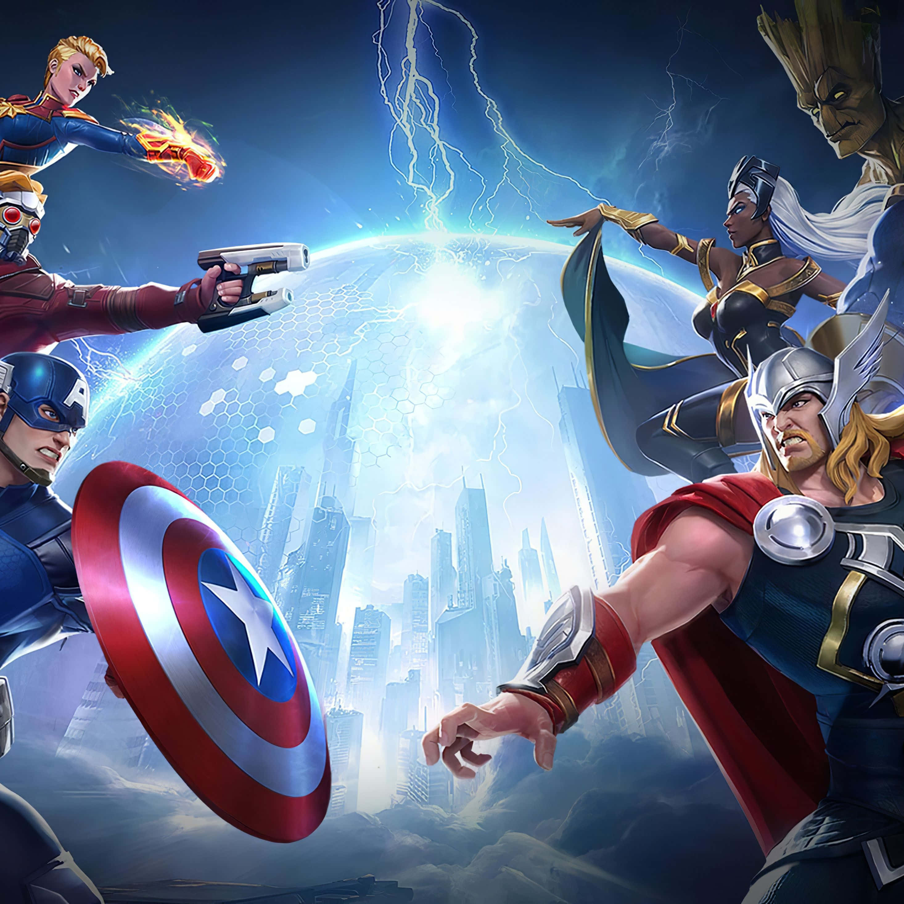 Marvel, iPad, superheroes, 2K Desktop Wallpaper