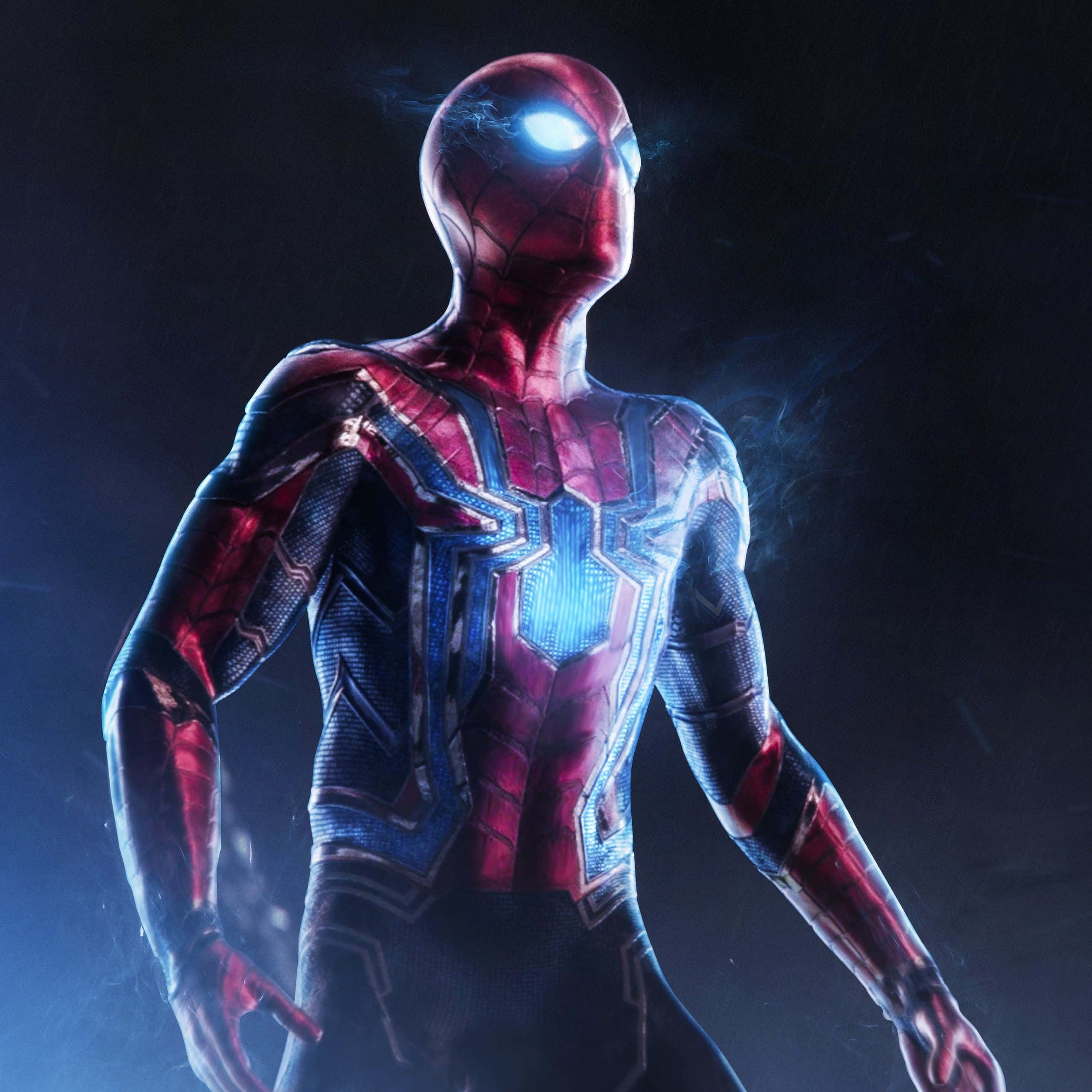 Marvel, iPad, red and blue armored suit, 2K Desktop Wallpaper