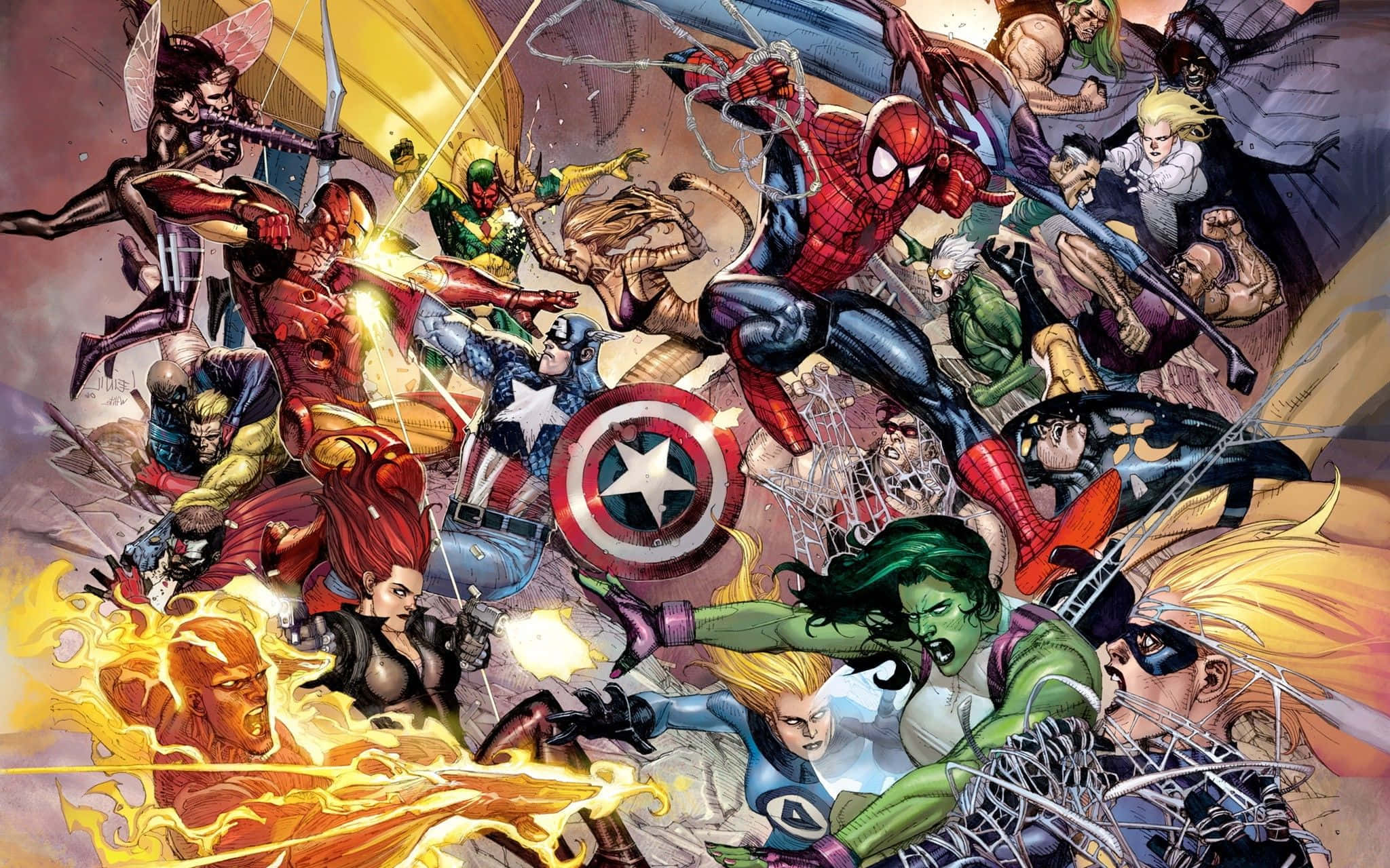 Marvel iPad, superheroes, villains, Full HD Desktop Wallpaper