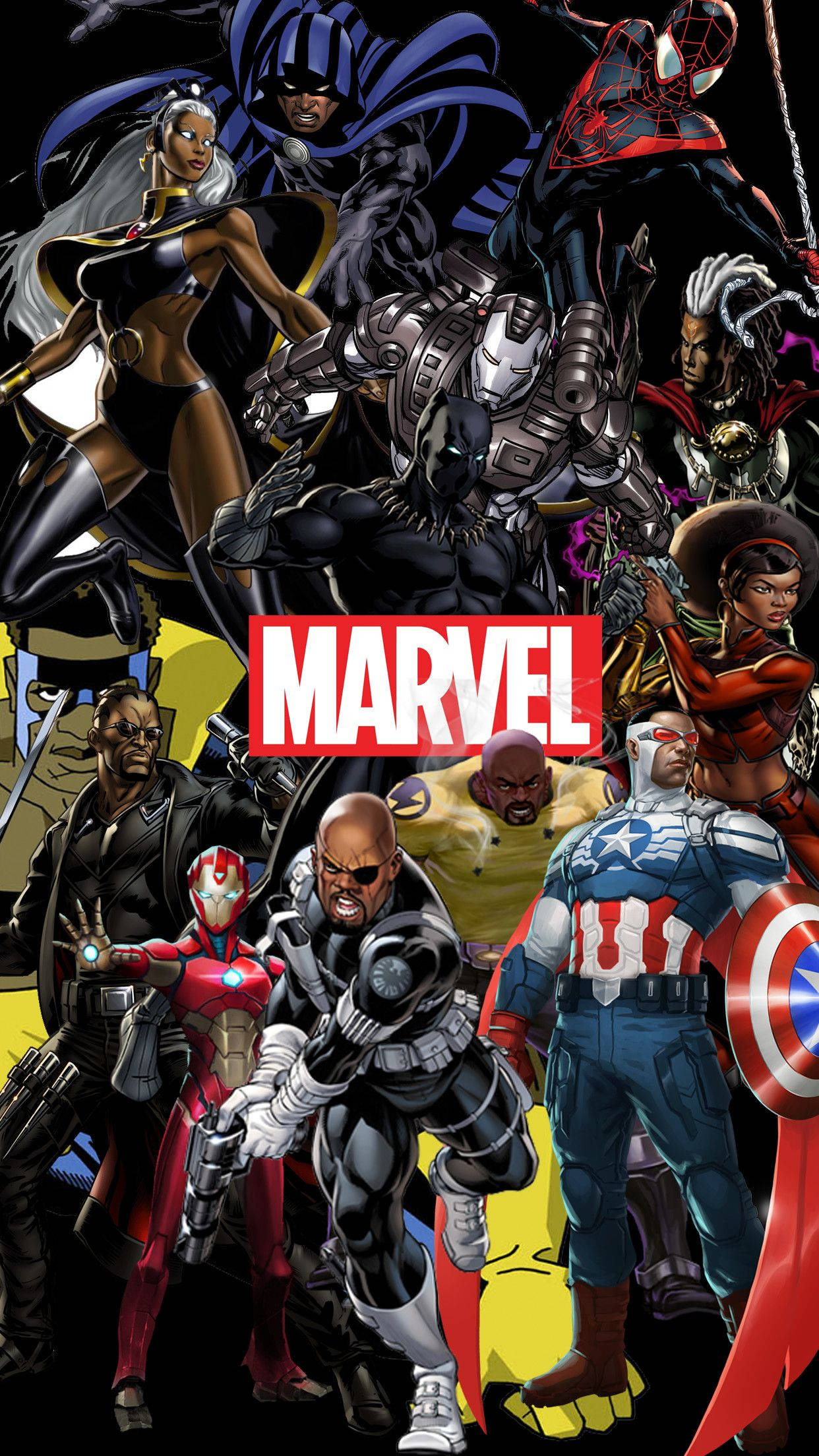 Marvel, iPhone, superheroes, Full HD Phone Wallpaper