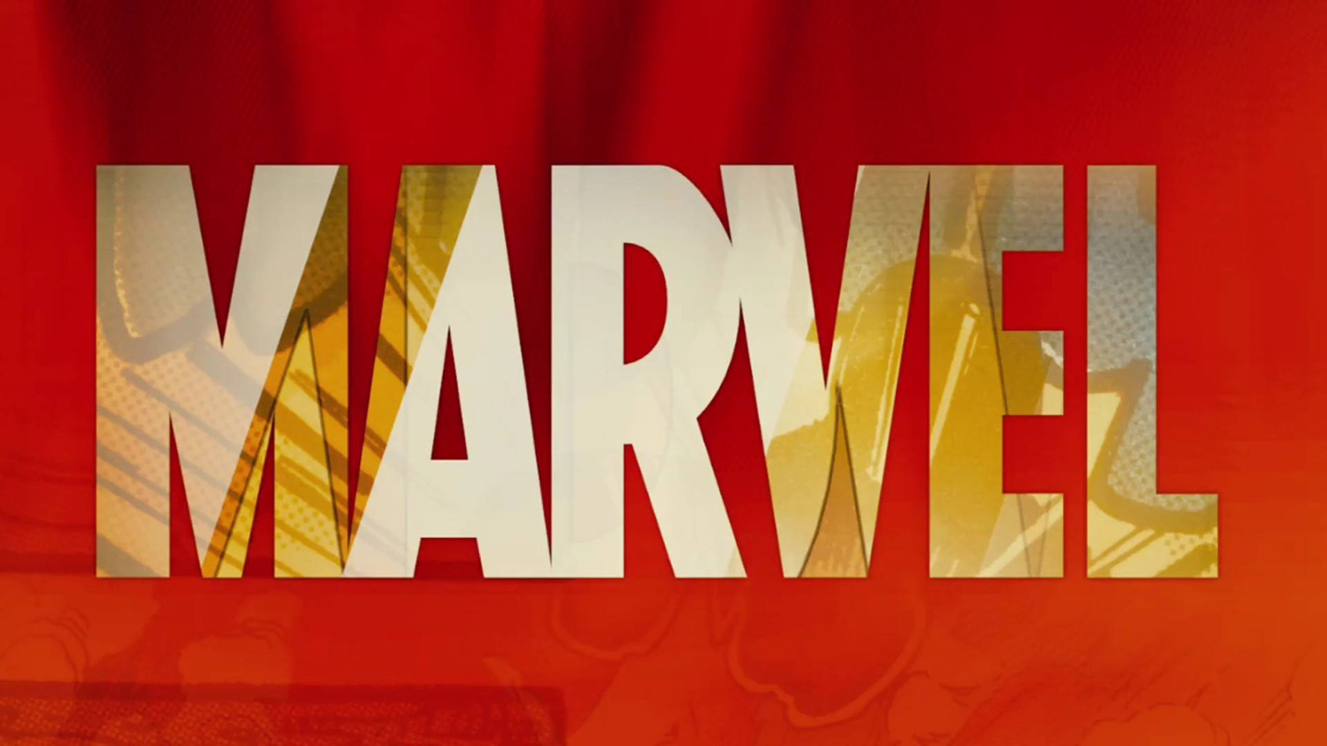 Marvel Logo, white, gold, Full HD Desktop Wallpaper