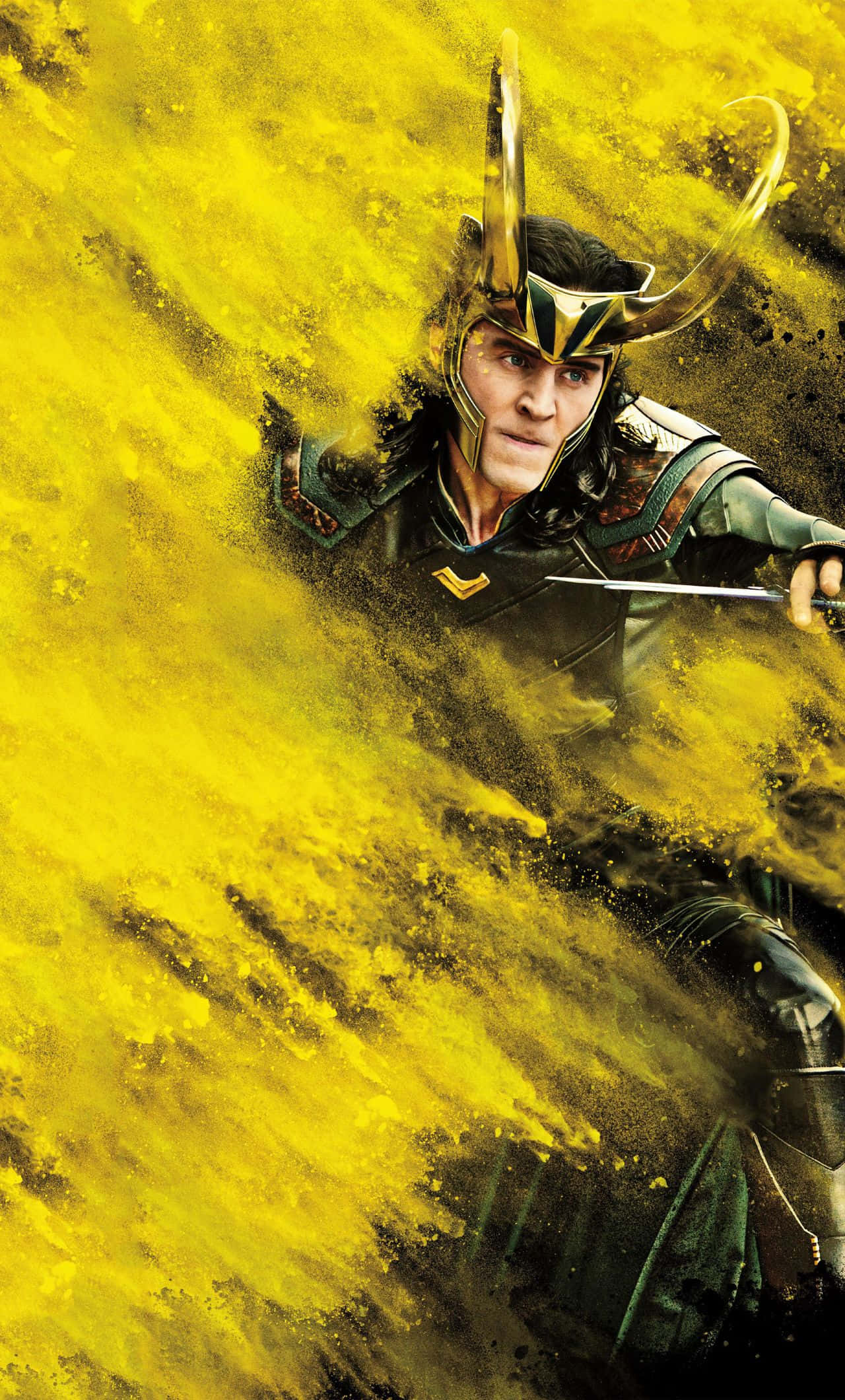Loki, yellow energy blast, dagger, Full HD Phone Wallpaper