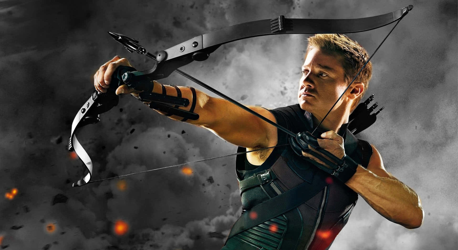 Marvel Movie, tactical gear, compound bow, Full HD Desktop Wallpaper
