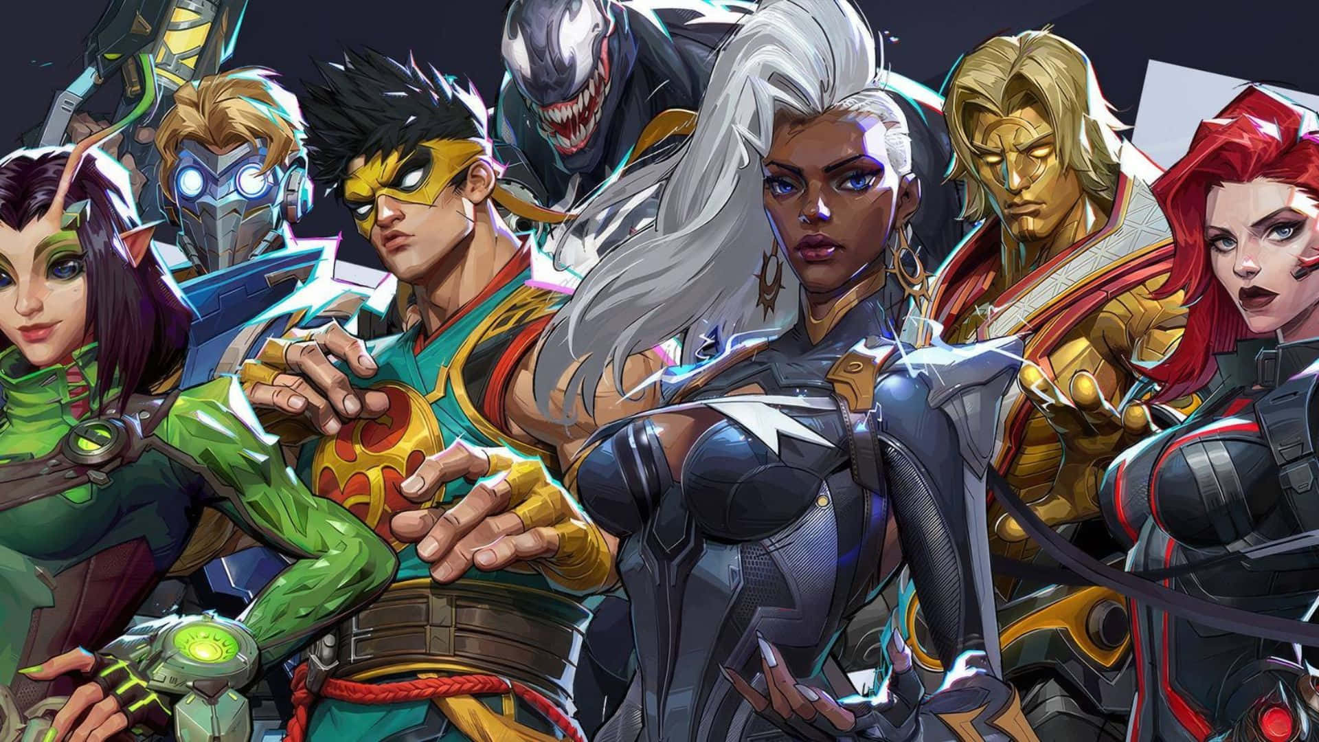 Marvel Rivals, superhero characters, detailed costumes, Full HD Desktop Wallpaper