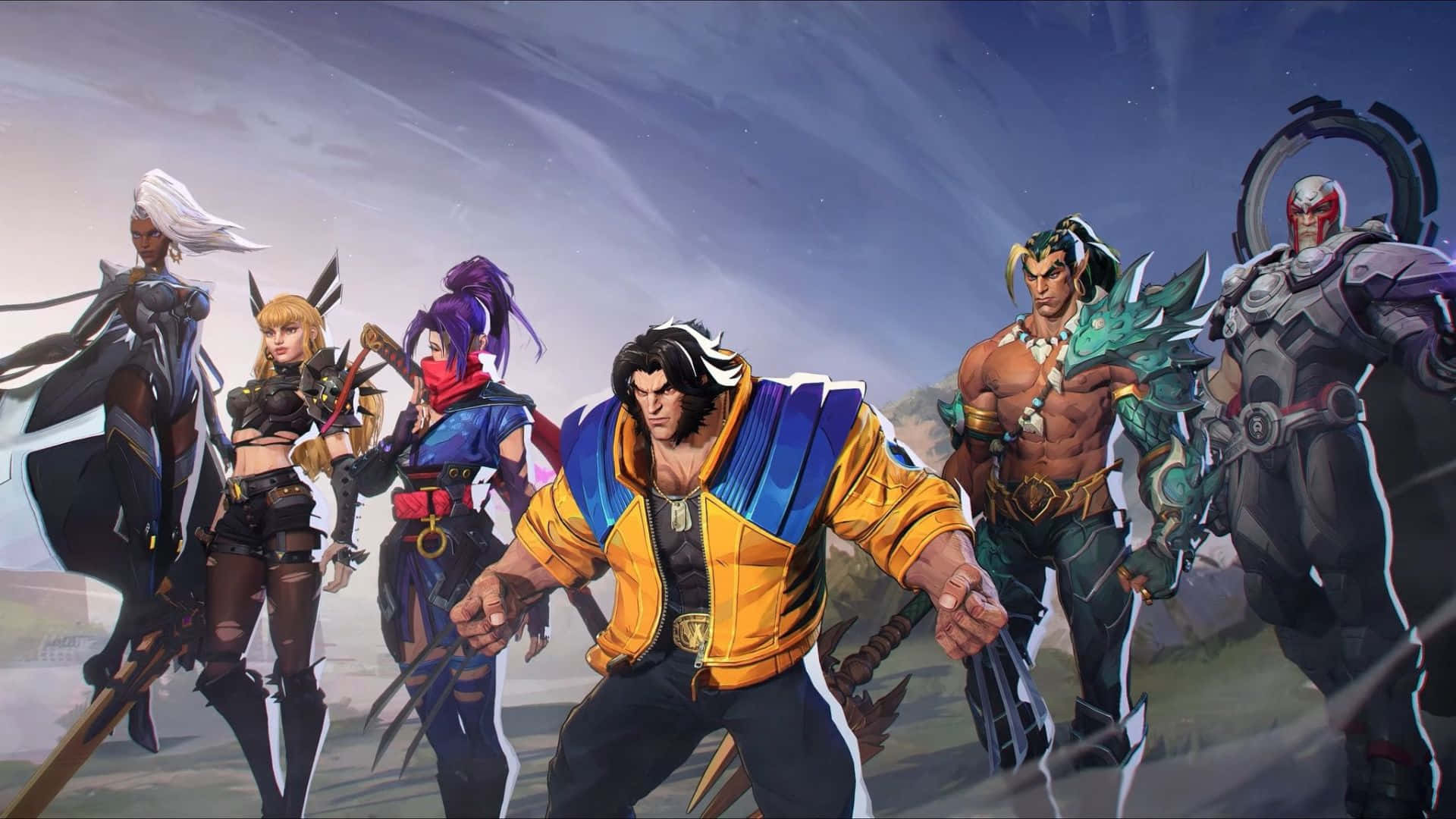 Marvel Rivals, hero lineup, stylized fantasy warriors, Full HD Desktop Wallpaper