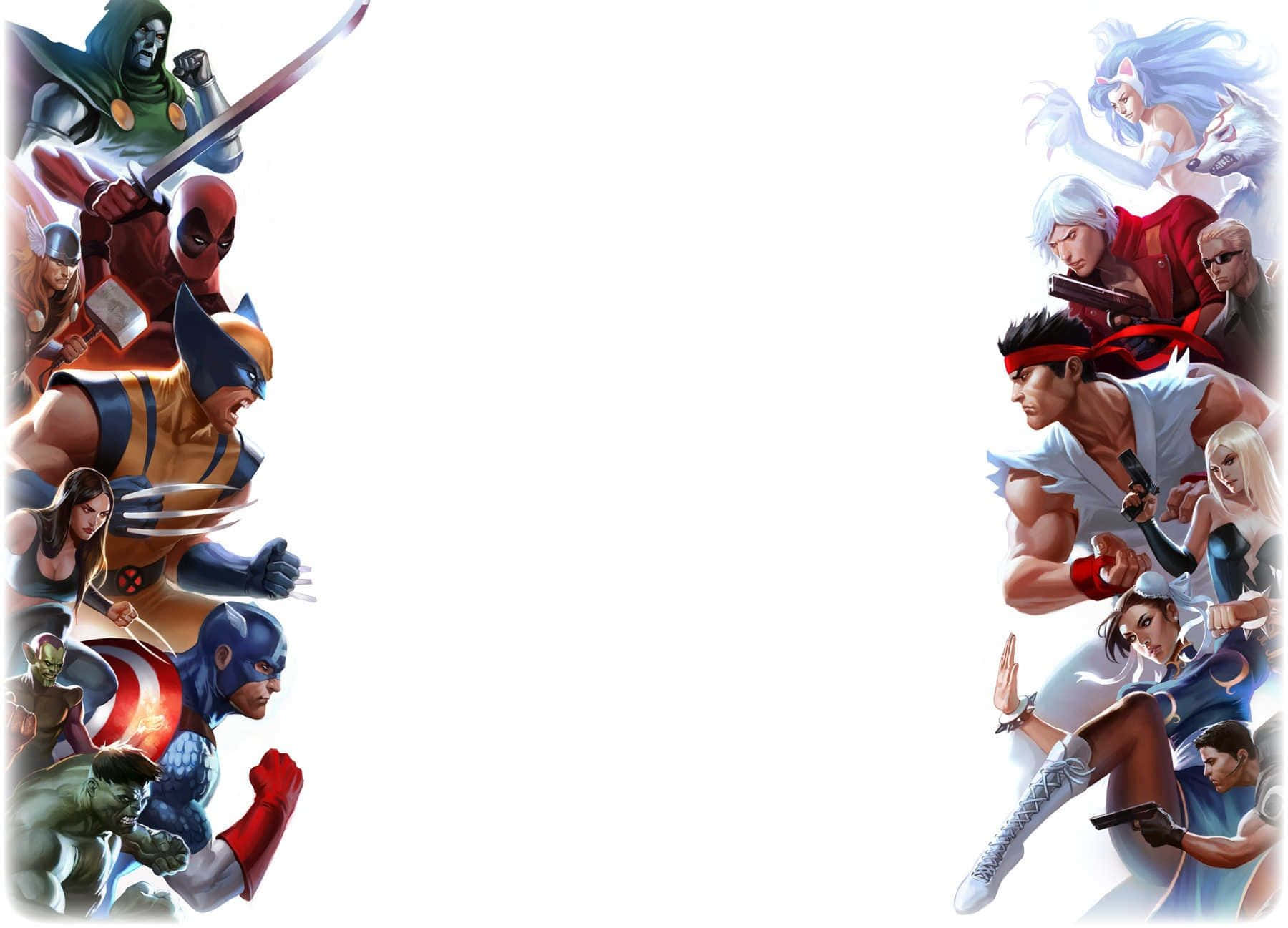 Marvel Vs Capcom, comic book heroes, villains, HD Desktop Wallpaper