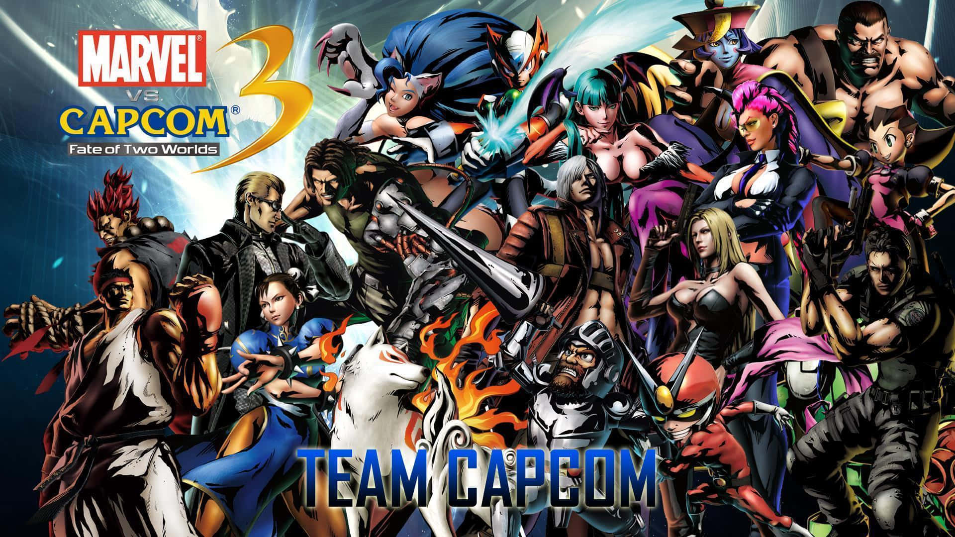 Marvel vs Capcom 3, Team Capcom, comic book style, Full HD Desktop Wallpaper