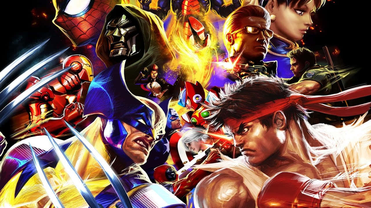 Marvel Vs Capcom, comic book heroes, villains, HD Desktop Wallpaper