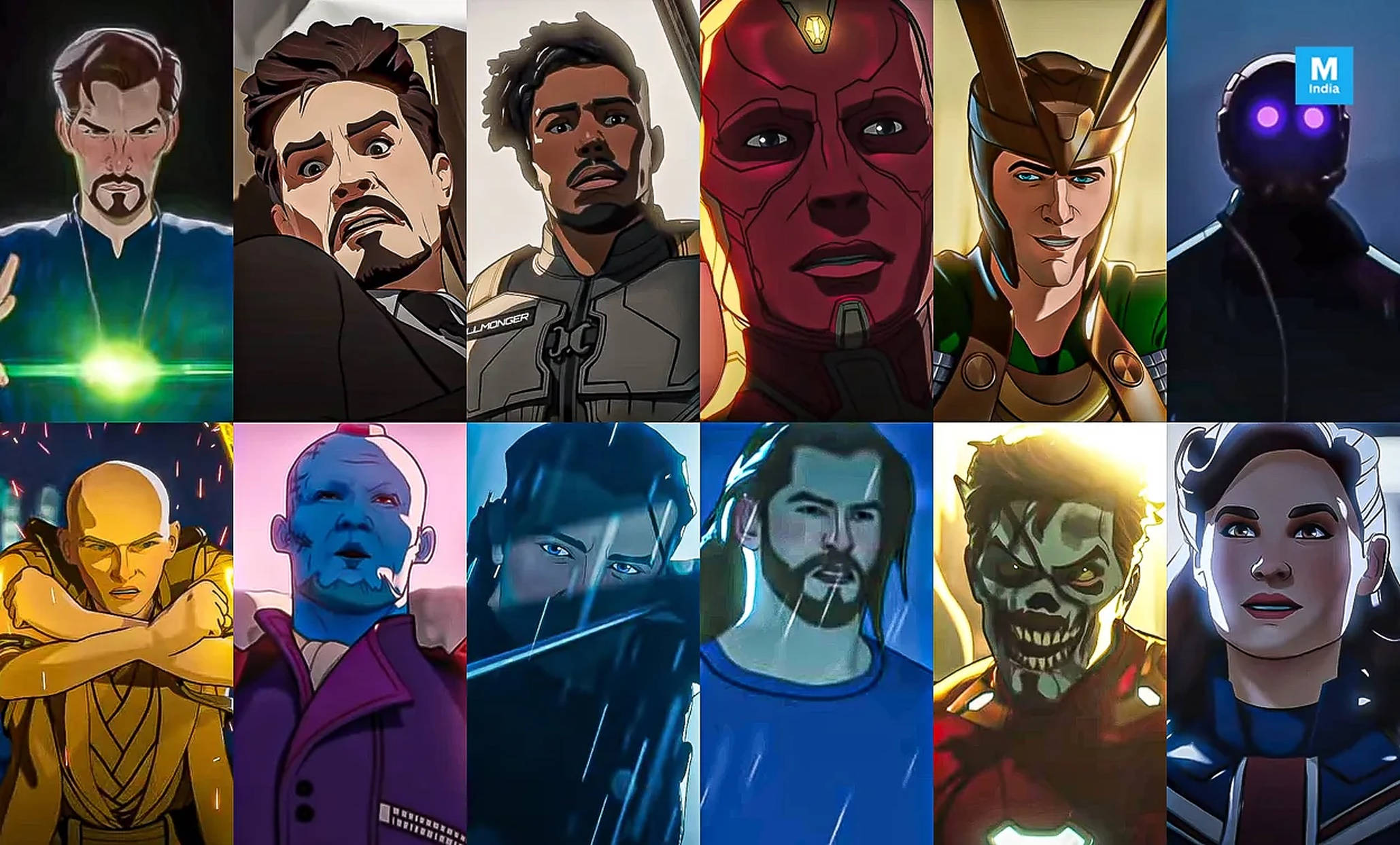 Marvel What If, superhero characters, glowing effects, Full HD Desktop Wallpaper