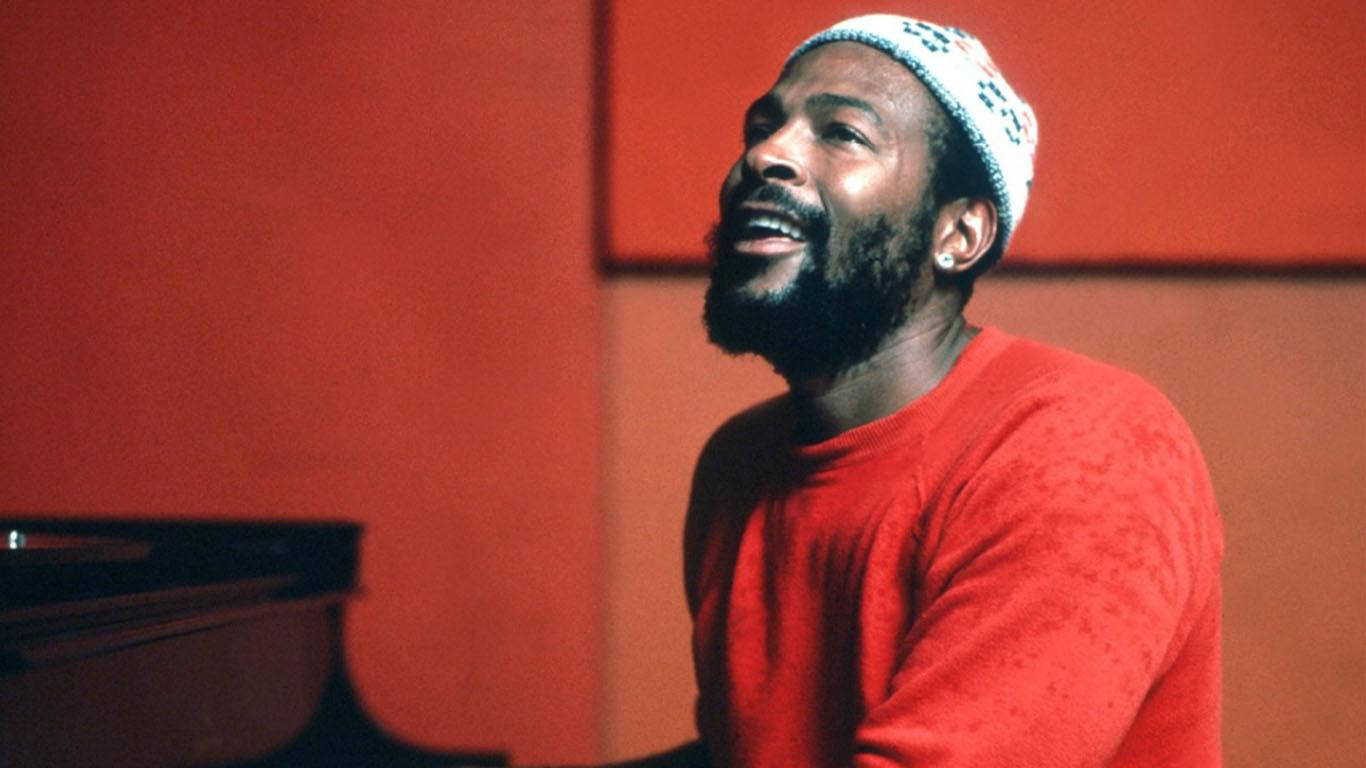 Marvin Gaye, orange, piano, HD Desktop Wallpaper