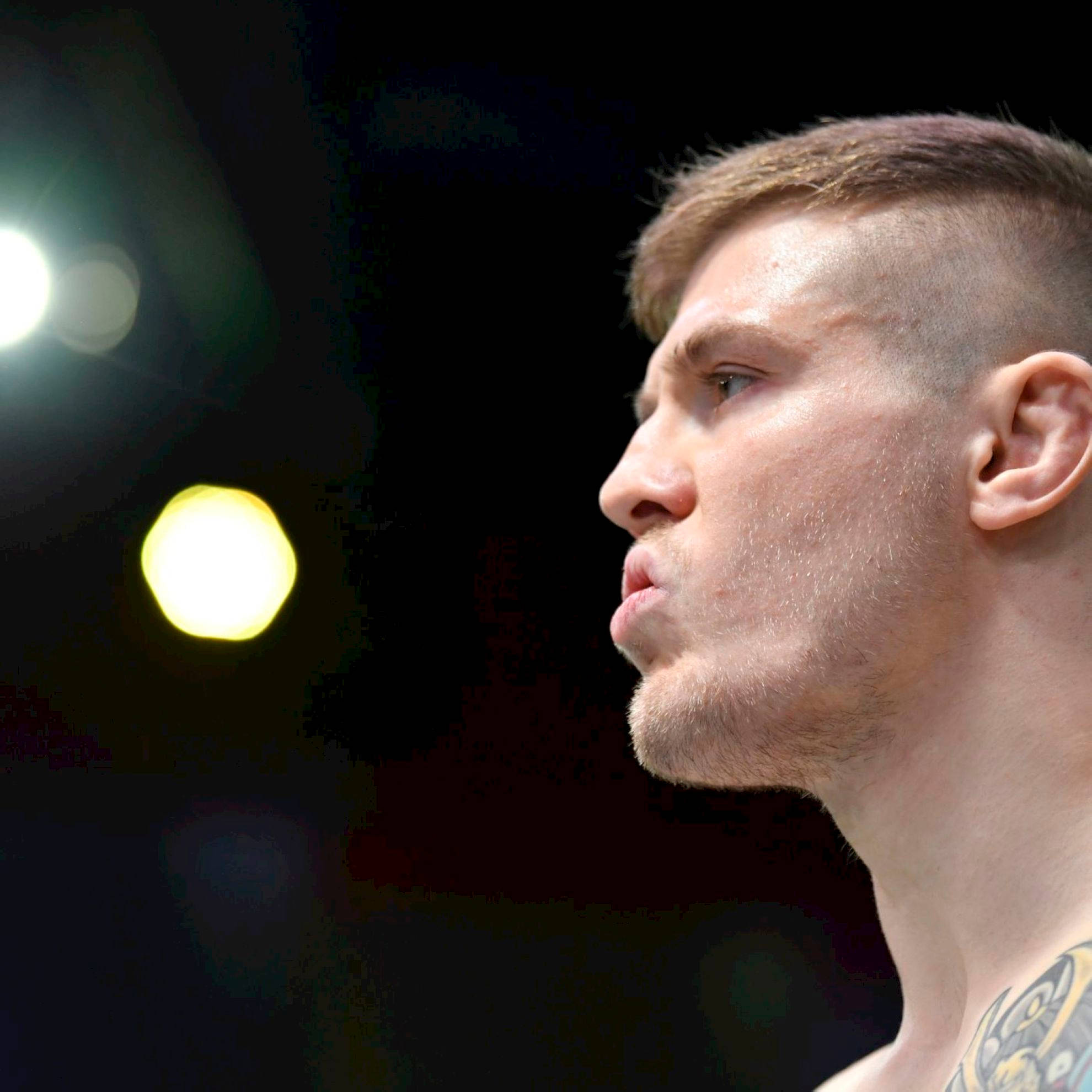 Marvin Vettori, tattooed neck, bright arena lights, Full HD Desktop Wallpaper