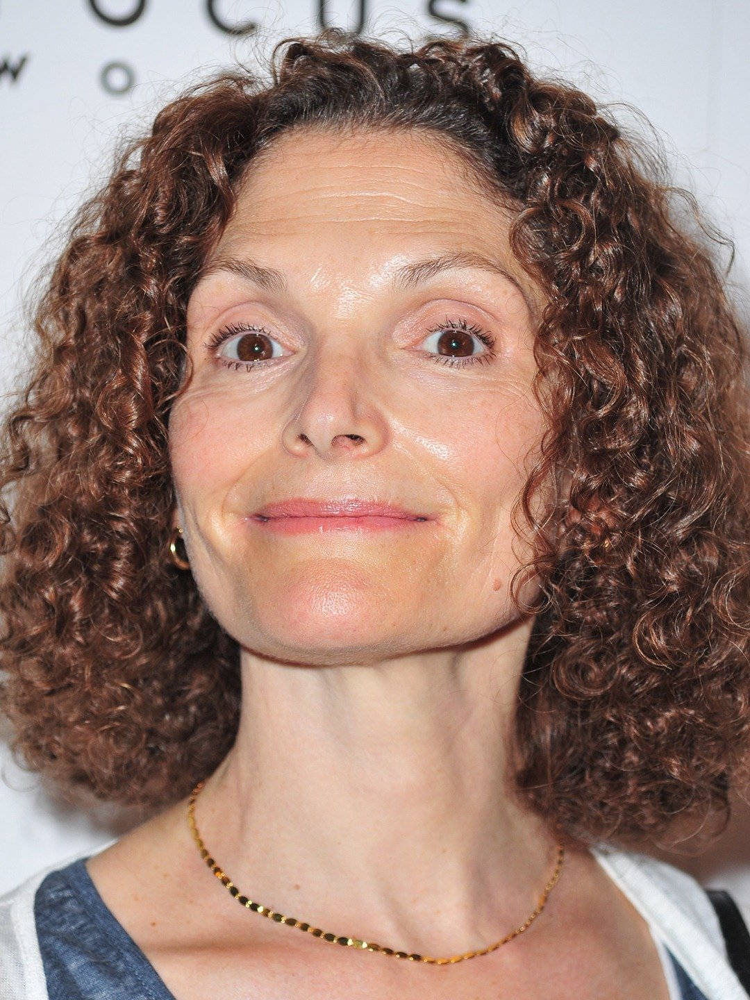 Mary Elizabeth Mastrantonio, voluminous curly brown hair, gentle smile, HD Phone Wallpaper