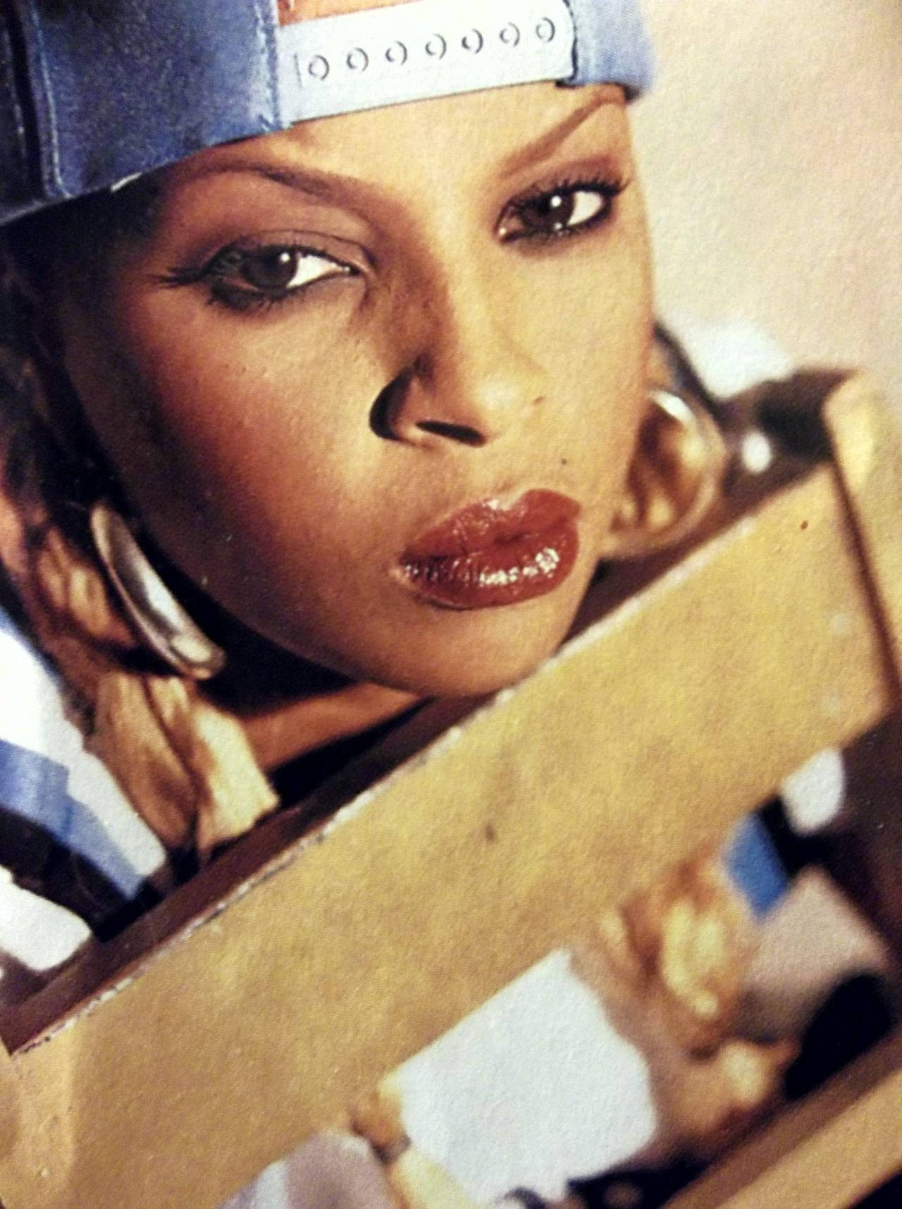 Mary J Blige, 90s, blue cap, HD Phone Wallpaper