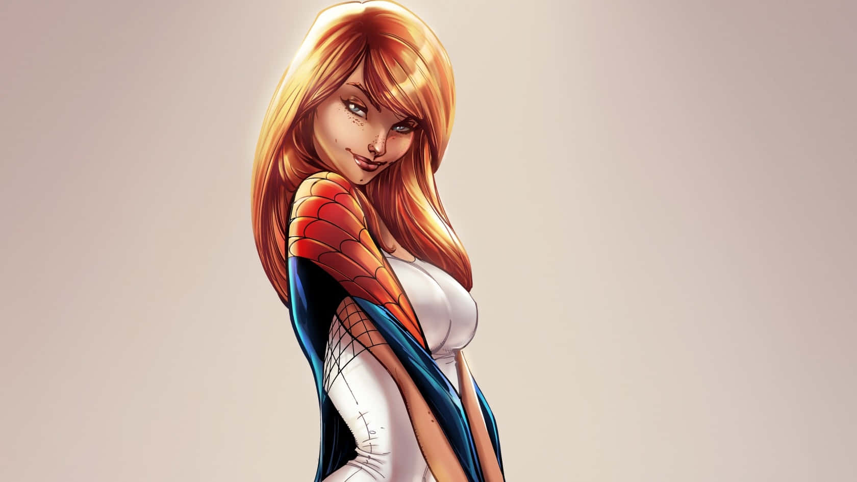 Mary Jane, rooftop, city, HD Desktop Wallpaper