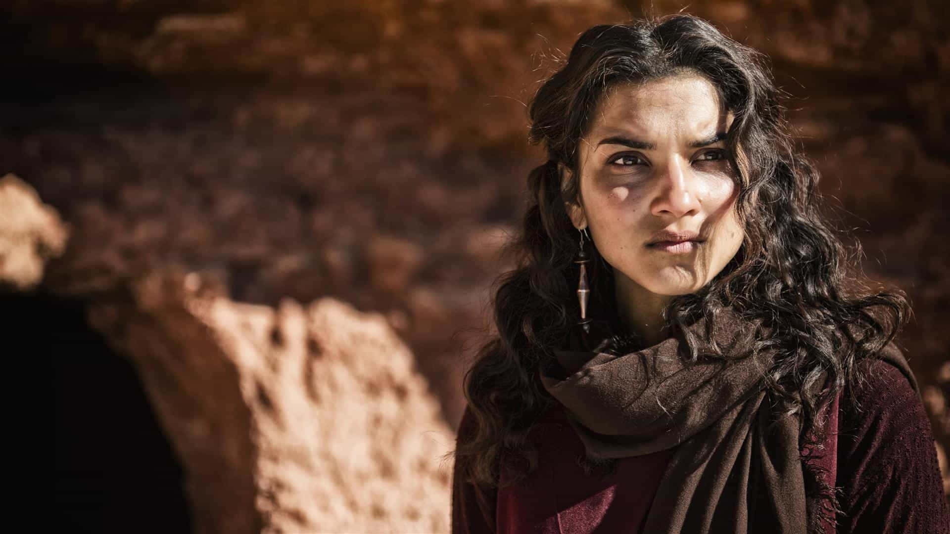 Mary Magdalene, dark curly hair, scarf, Full HD Desktop Wallpaper