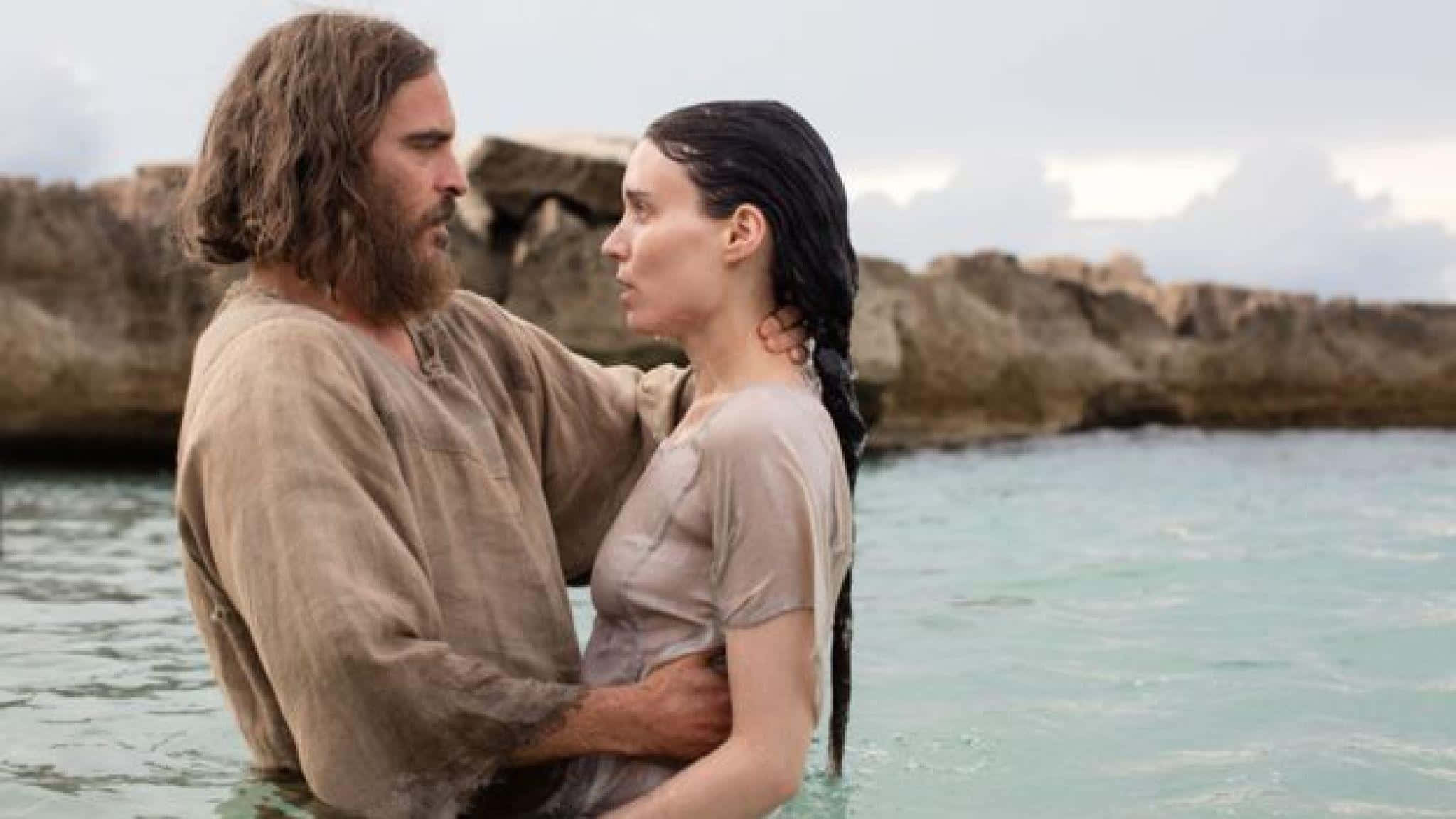 Mary Magdalene, turquoise water, rugged cliffs, Full HD Desktop Wallpaper