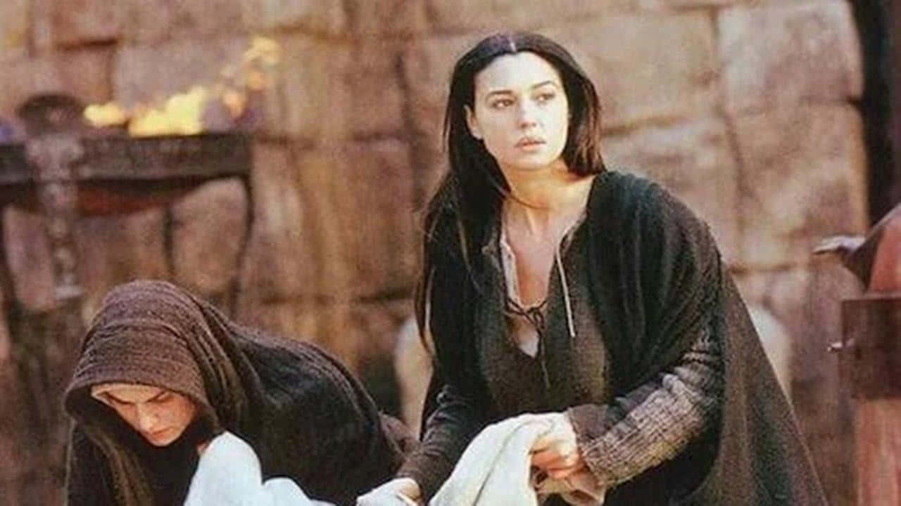 Mary Magdalene, dark medieval robes, hooded figure, HD Desktop Wallpaper