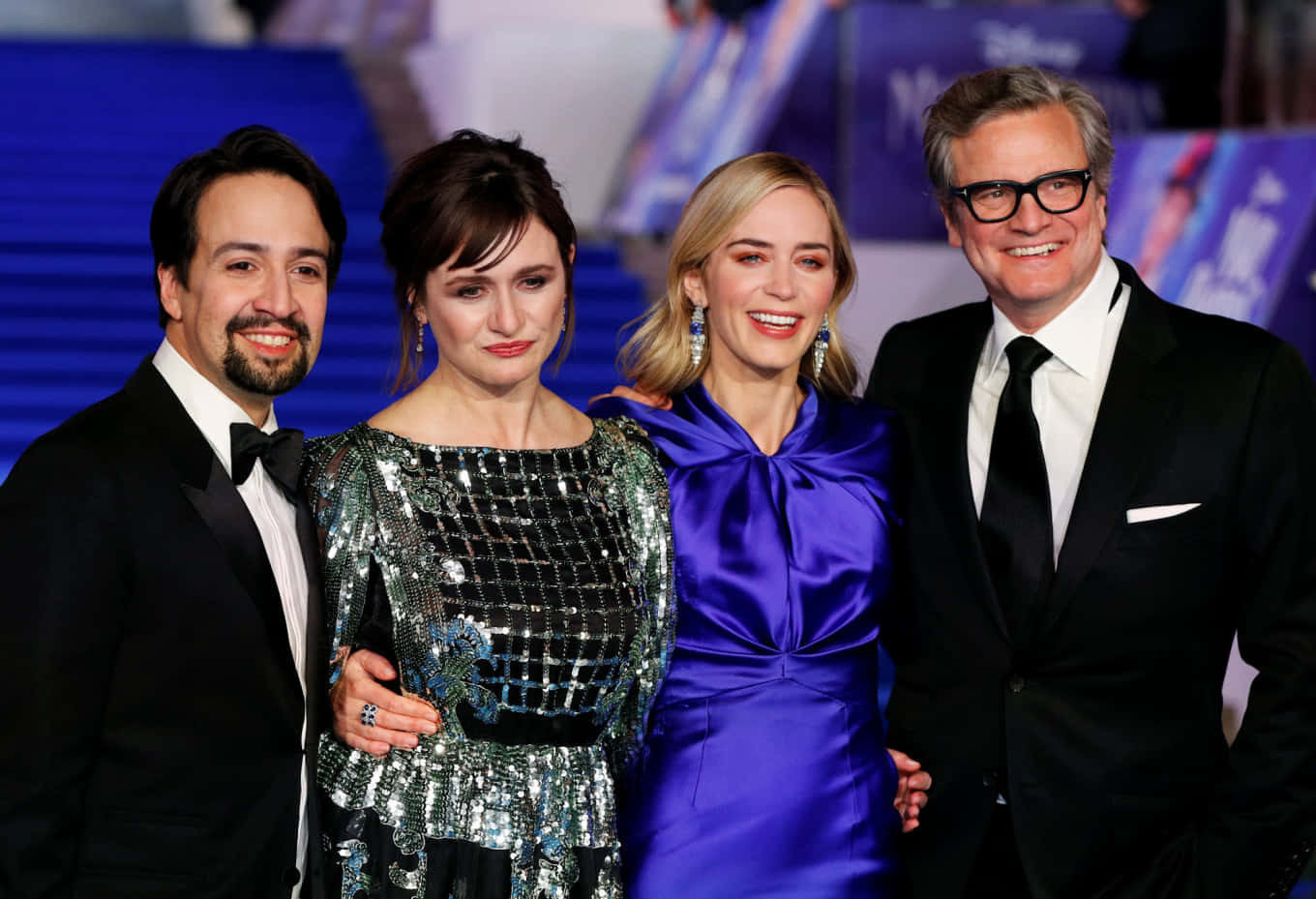 Mary Poppins Returns, cast at premiere, blue carpet, HD Desktop Wallpaper
