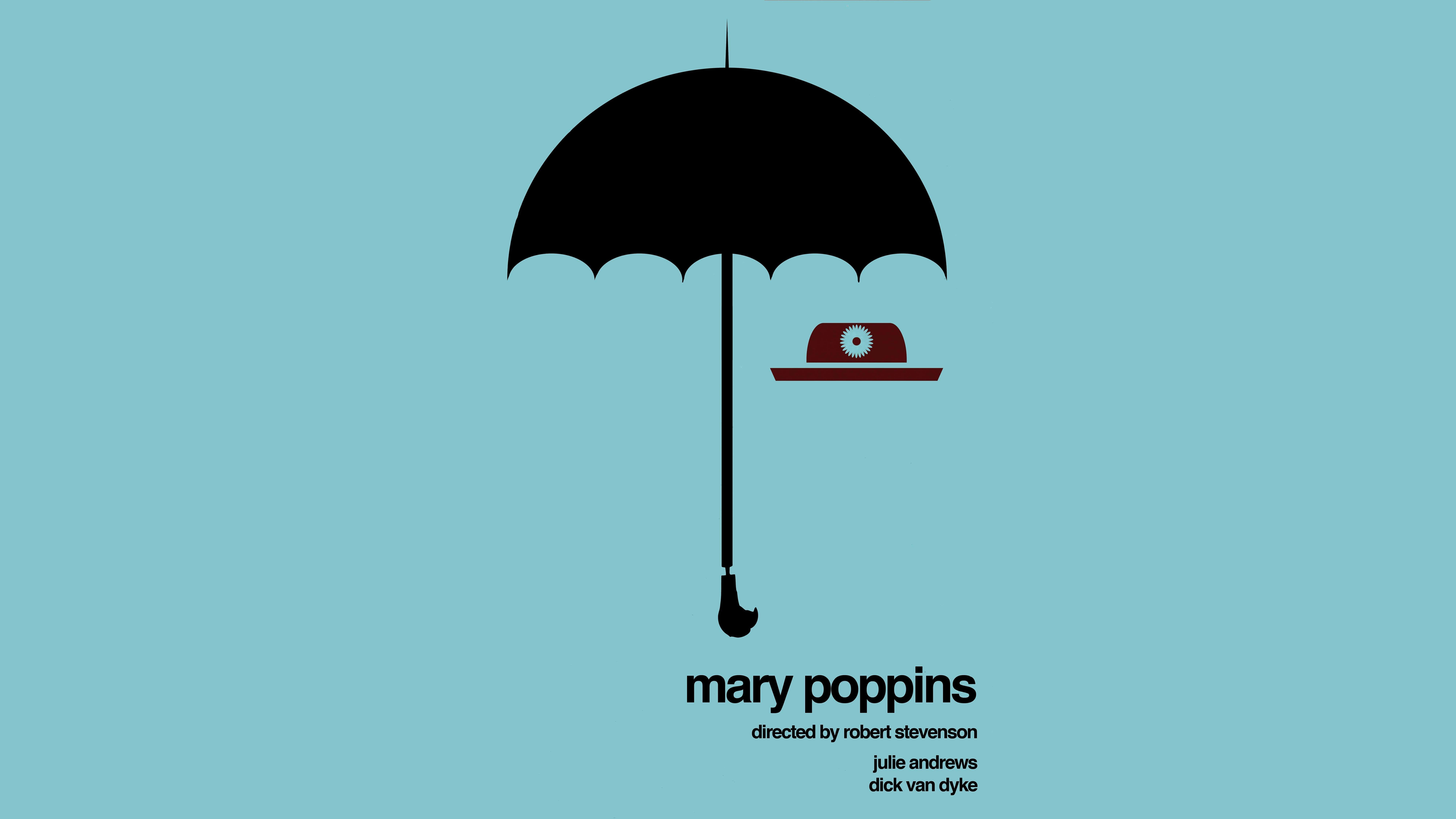 Mary Poppins, magical umbrella, travel bag, 8K Desktop Wallpaper