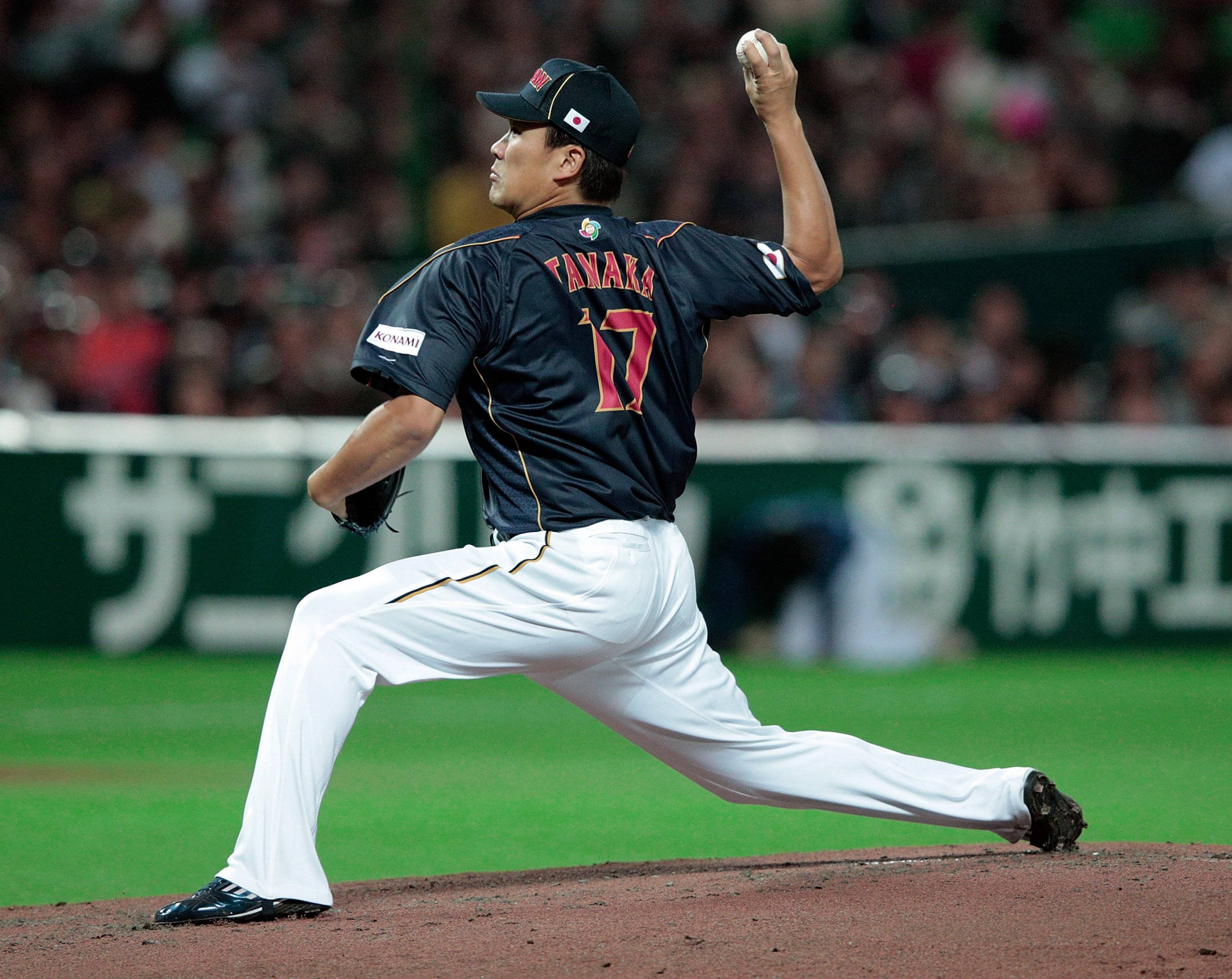Masahiro Tanaka, black jersey, number 17, Full HD Desktop Wallpaper